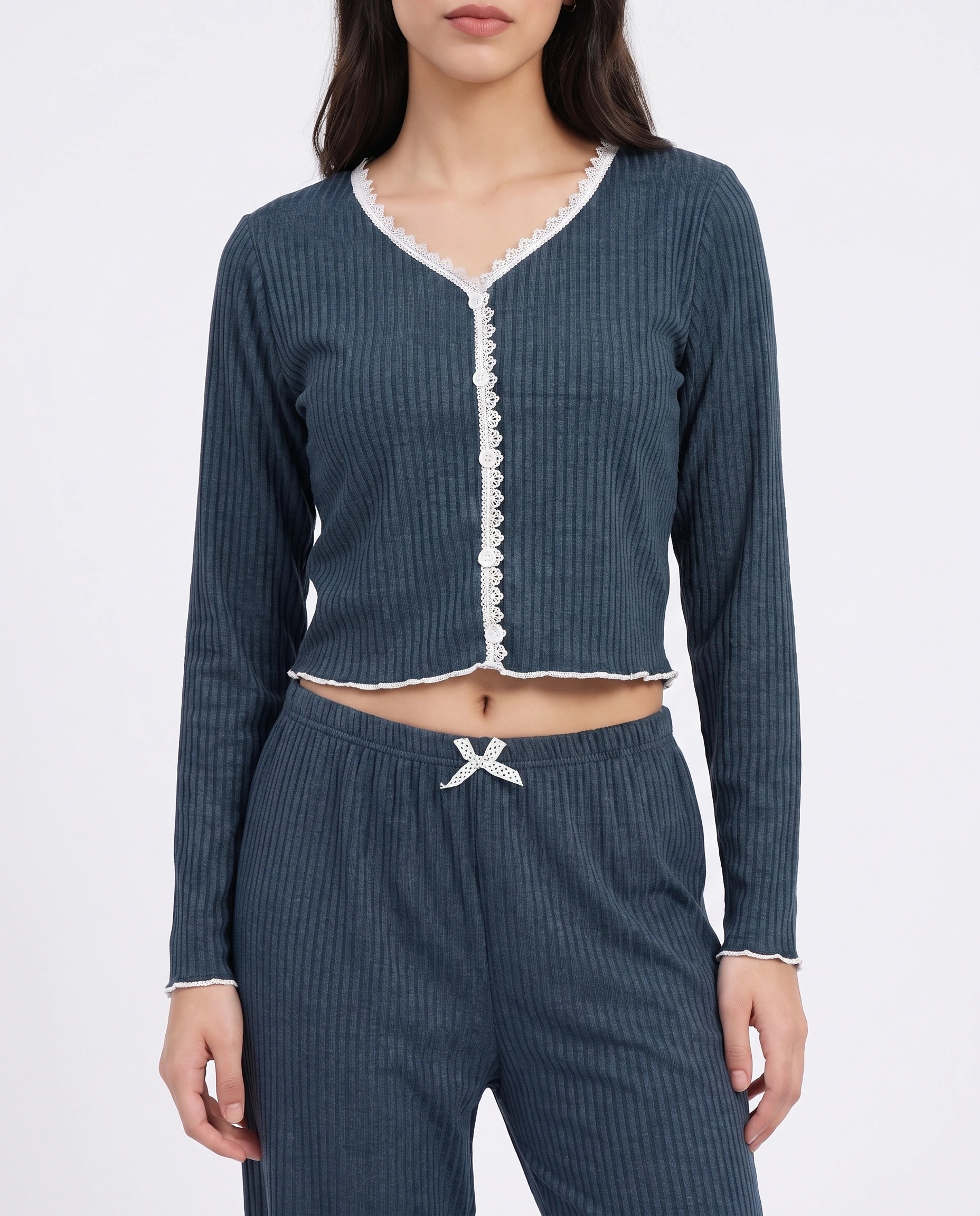 Cotton PJ Set - Midnight Comfort - Blue