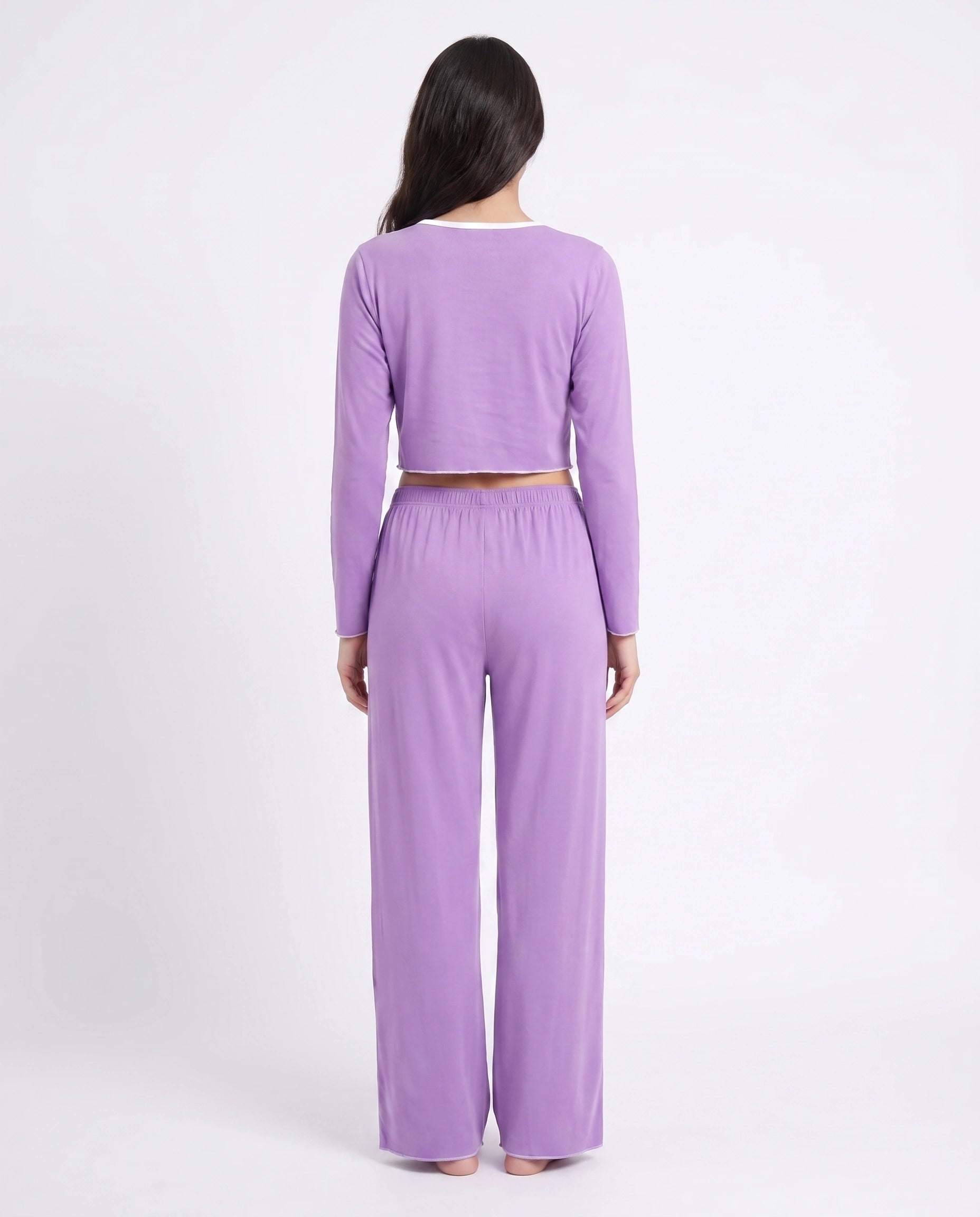 Cotton PJ Set - Velour - Purple