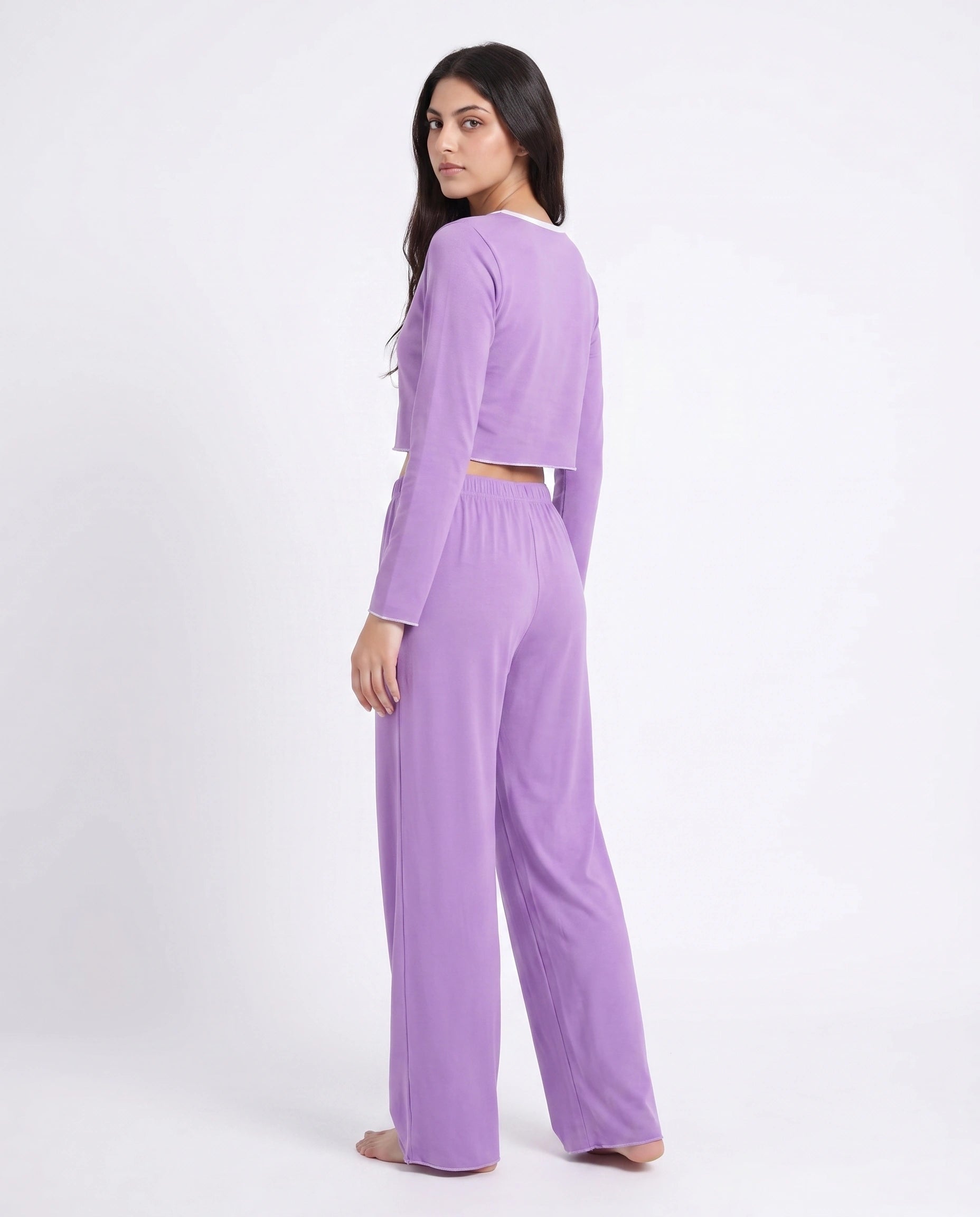 Cotton PJ Set - Velour - Purple
