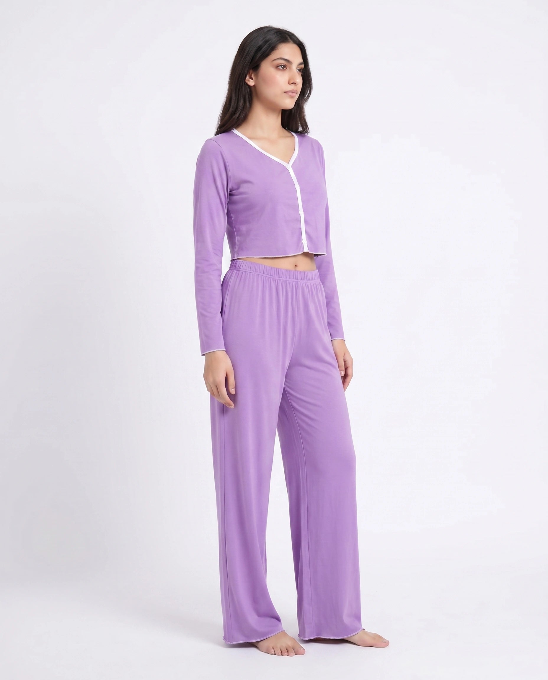 Cotton PJ Set - Velour - Purple