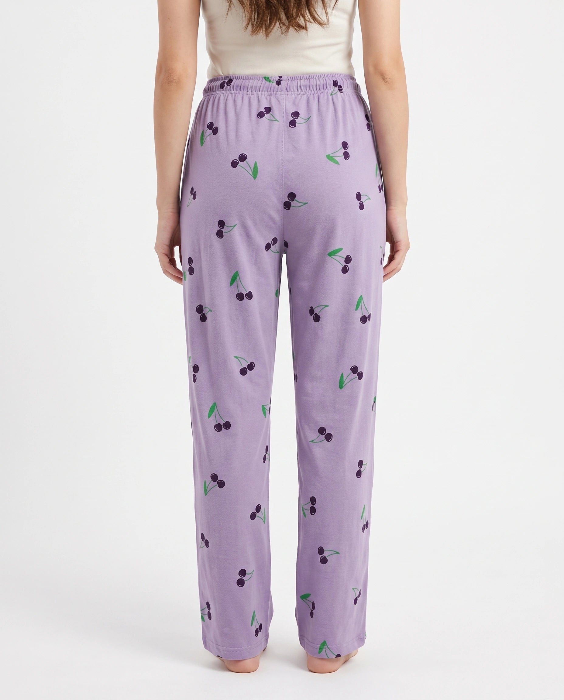 Cotton Trouser - Cherry Daze - Purple