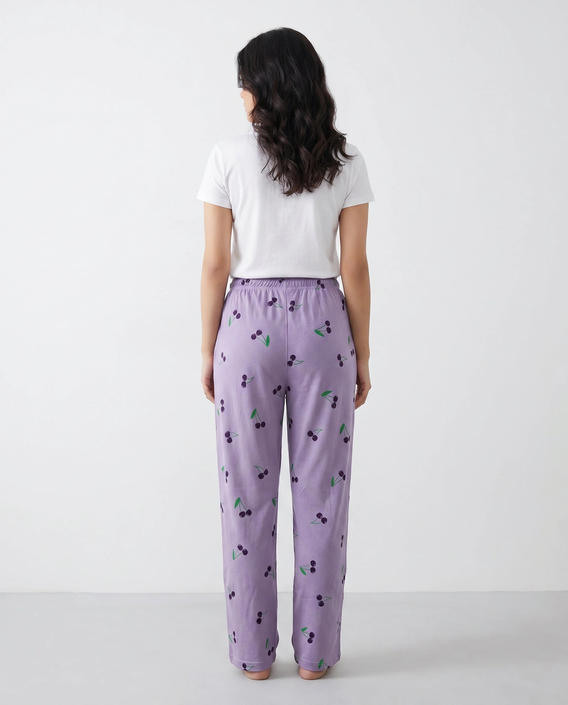 Cotton Trouser - Cherry Daze - Purple