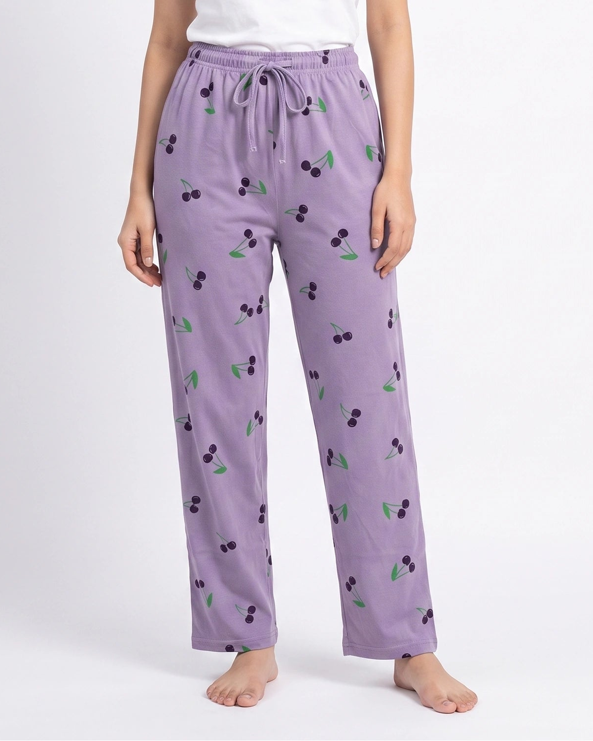 Cotton Trouser - Cherry Daze - Purple