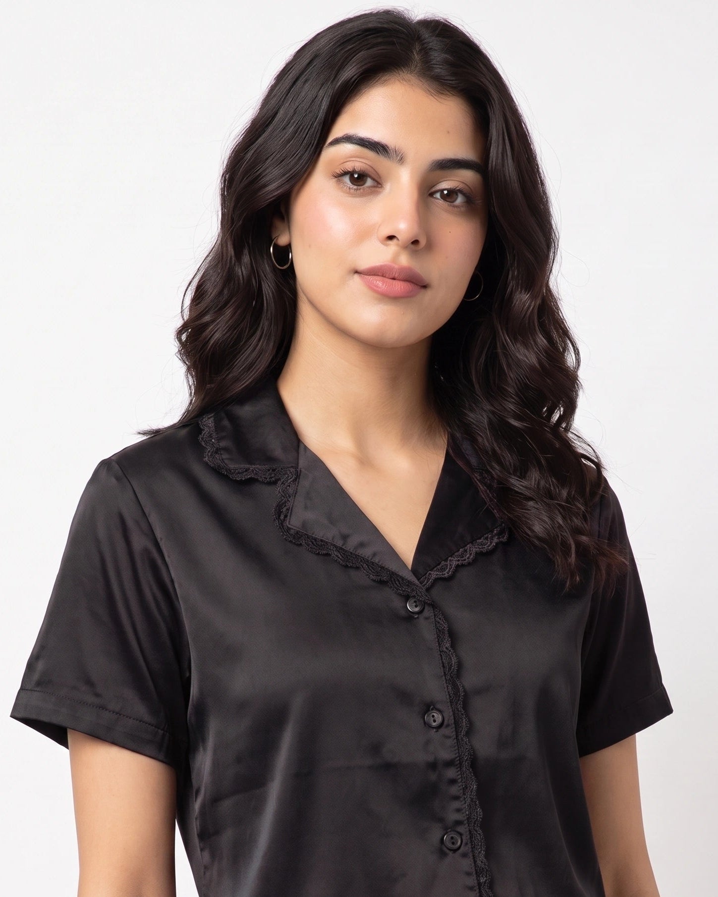 Silk PJ Set - Rosia - Black
