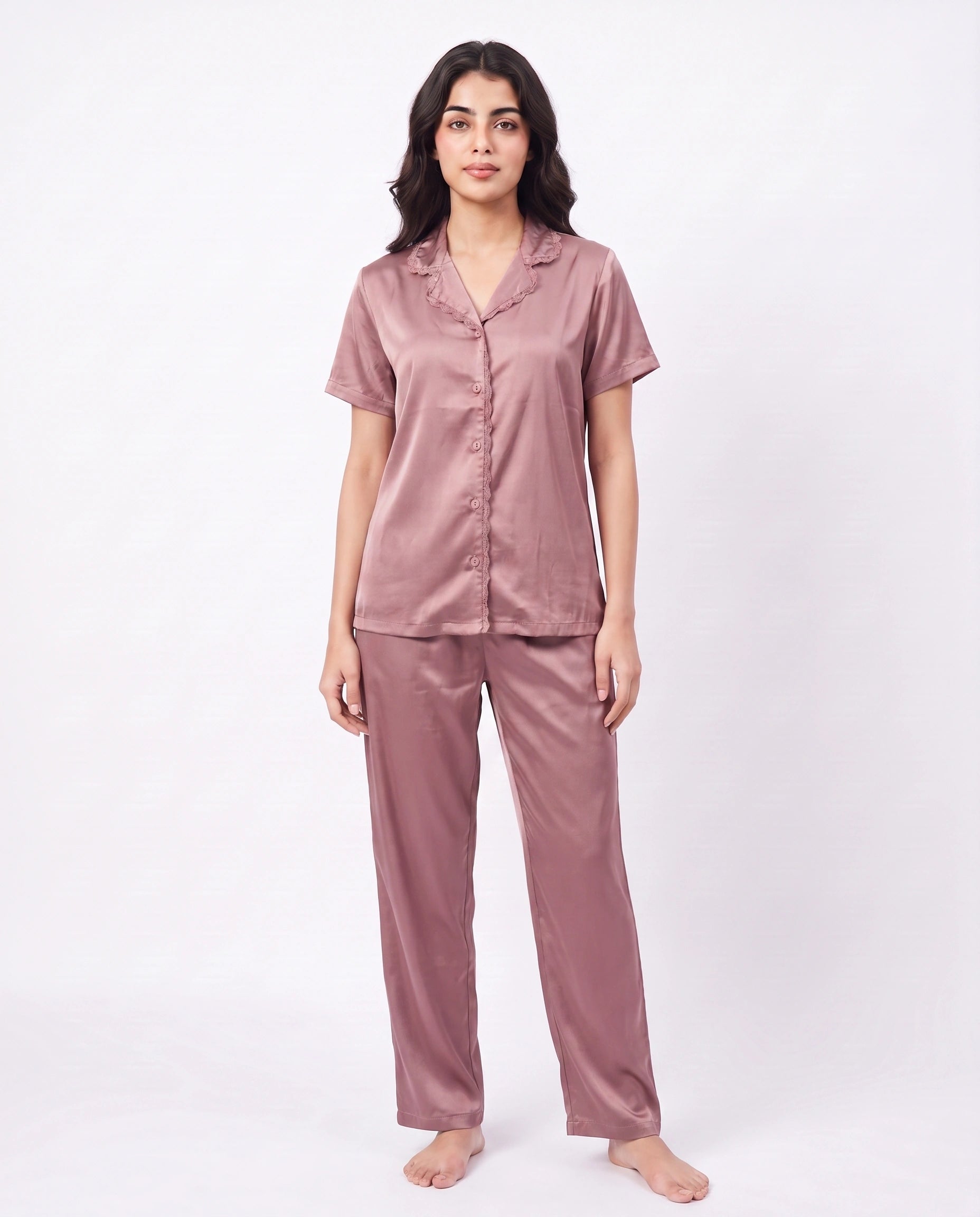 Silk PJ Set - Rosia - Champagne