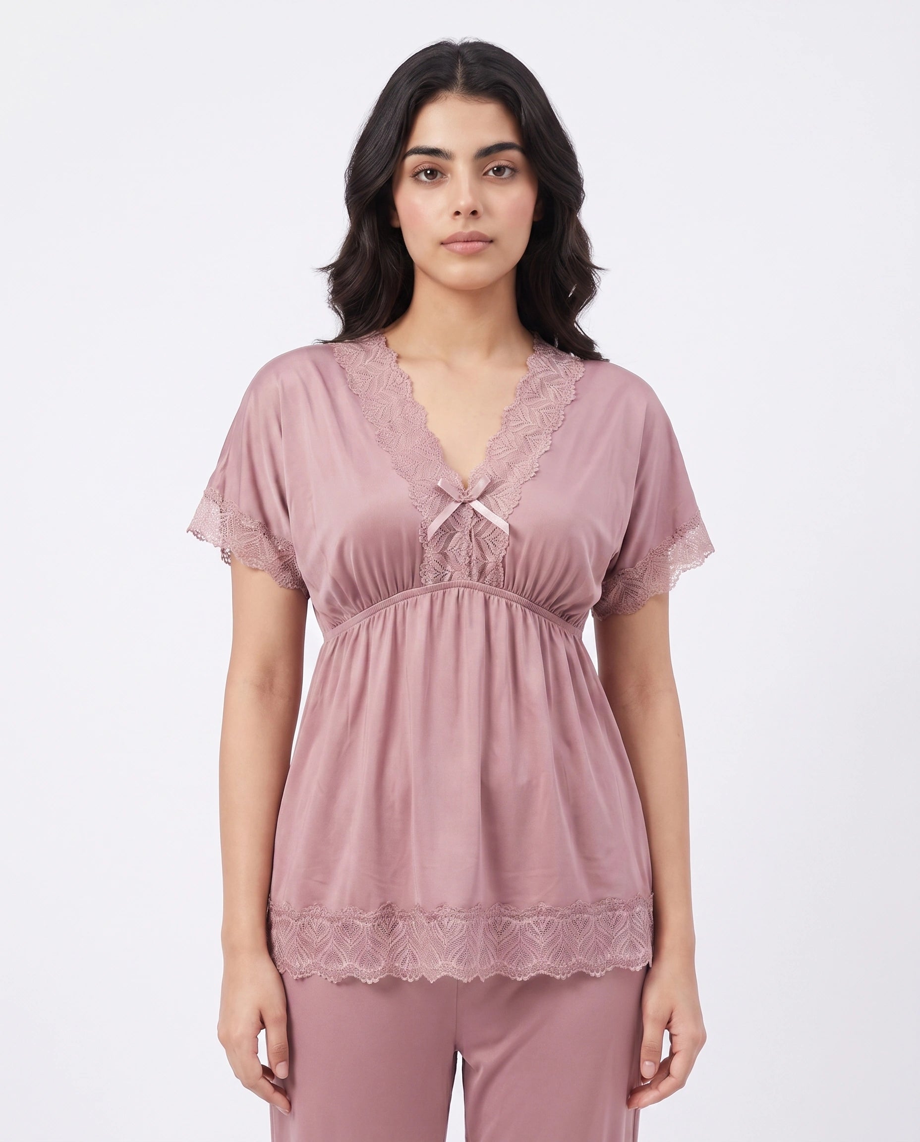 Silk PJ Set  - Ethra - Rose Gold