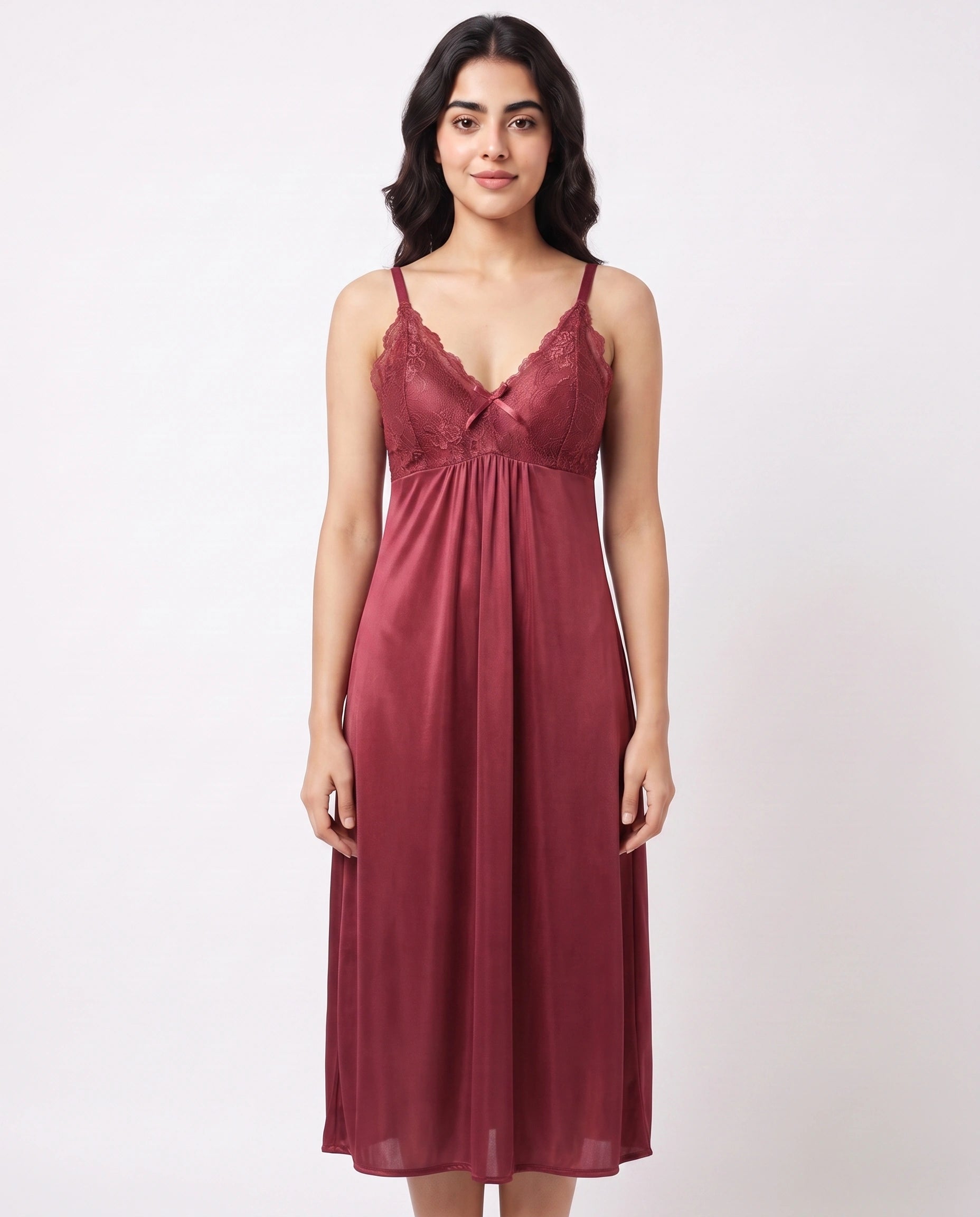 Gown Set - Marelle - Maroon