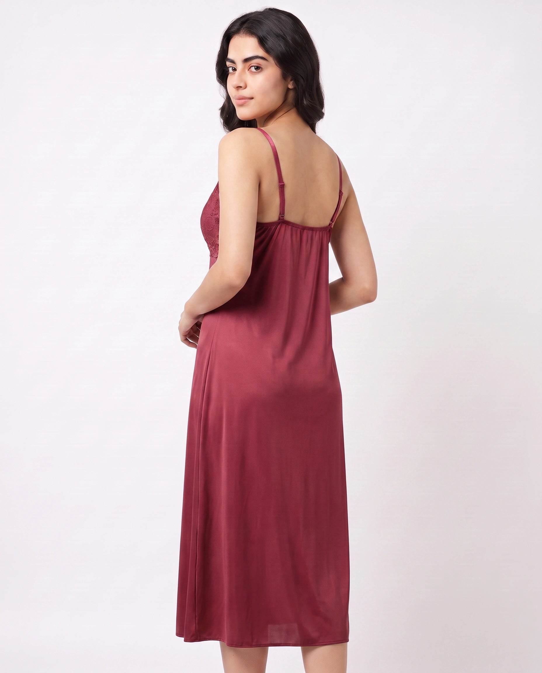 Gown Set - Marelle - Maroon