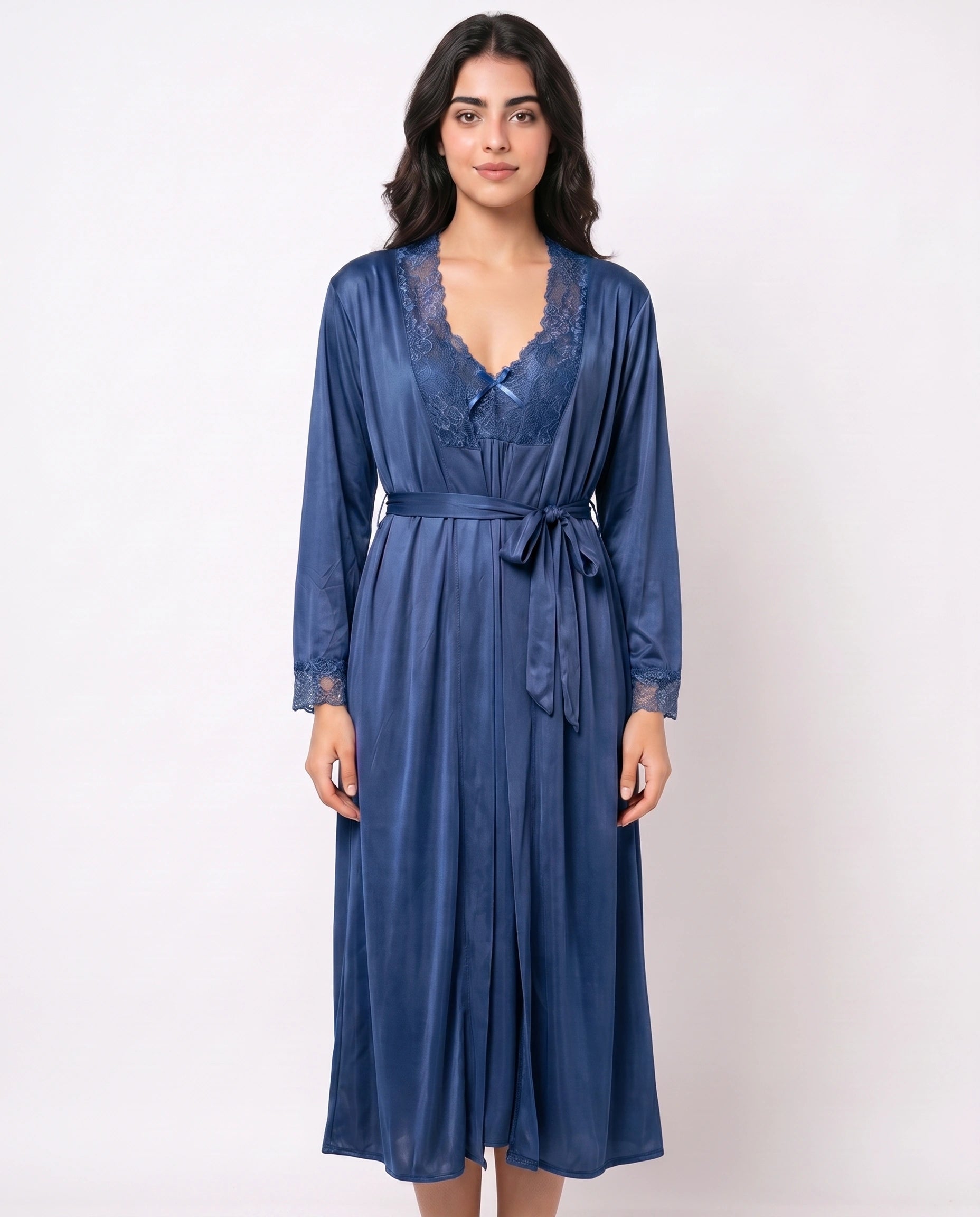 Gown Set - Marelle - Navy Blue
