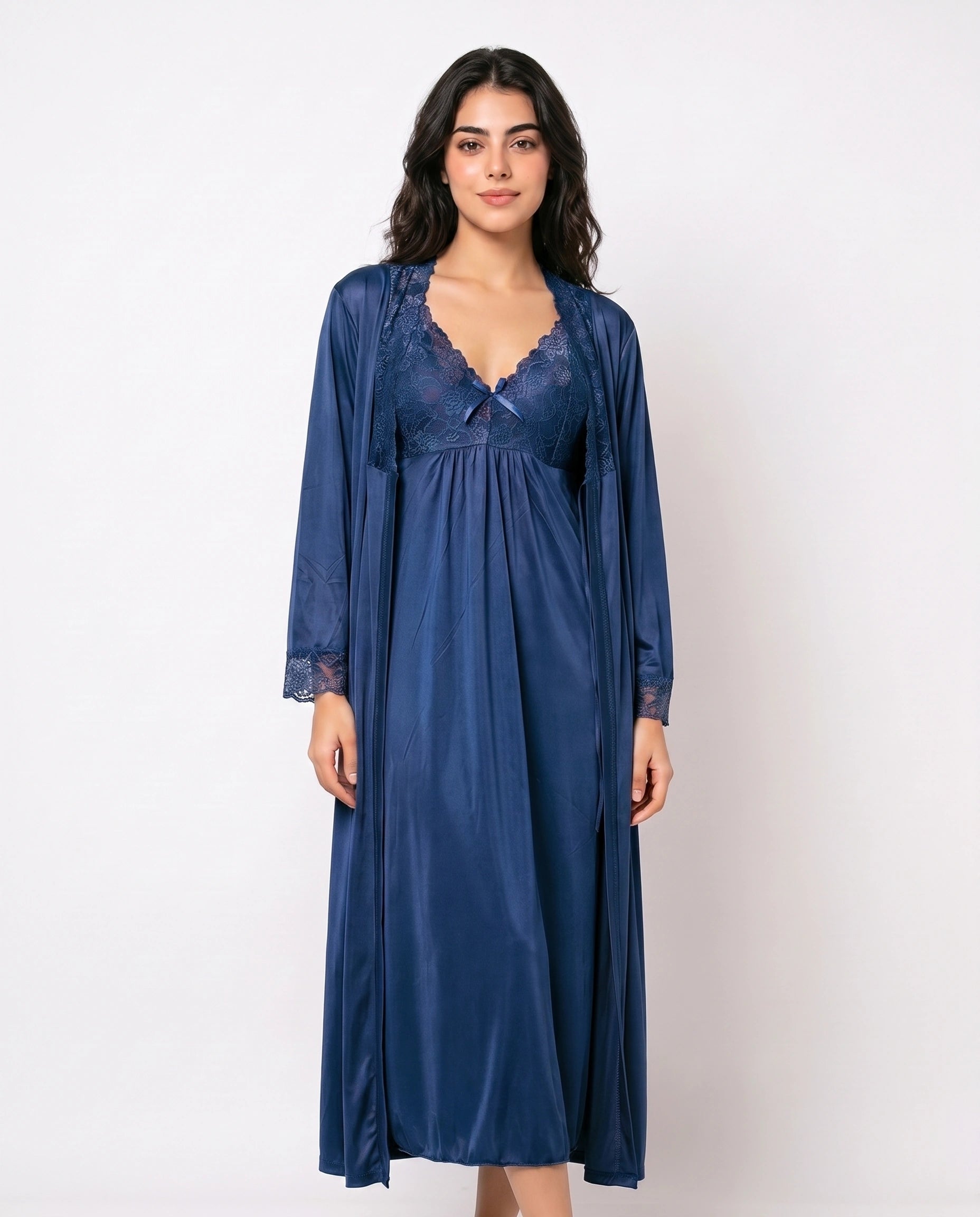Gown Set - Marelle - Navy Blue