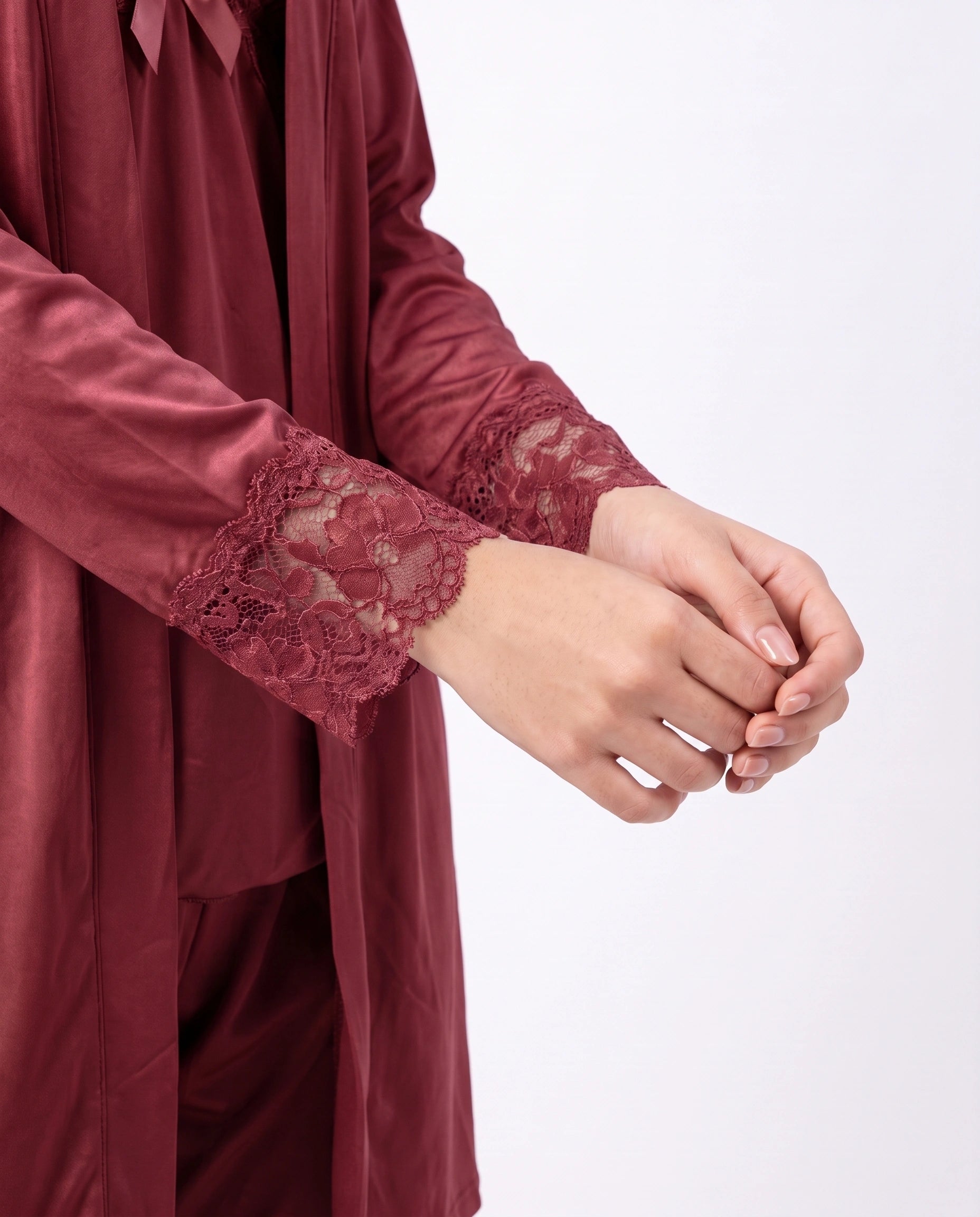 Gown Set - Zera - Maroon