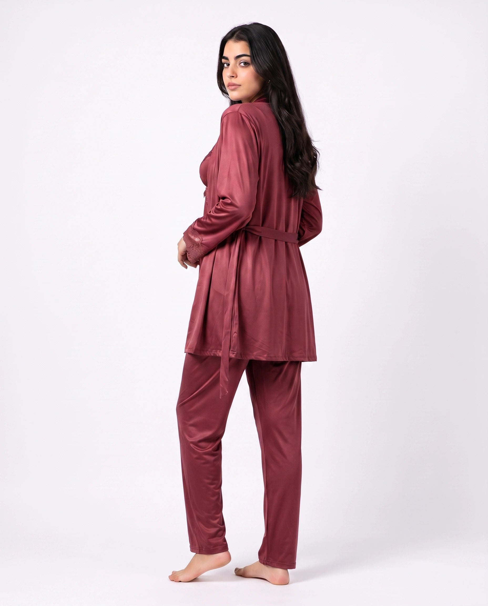 Gown Set - Zera - Maroon