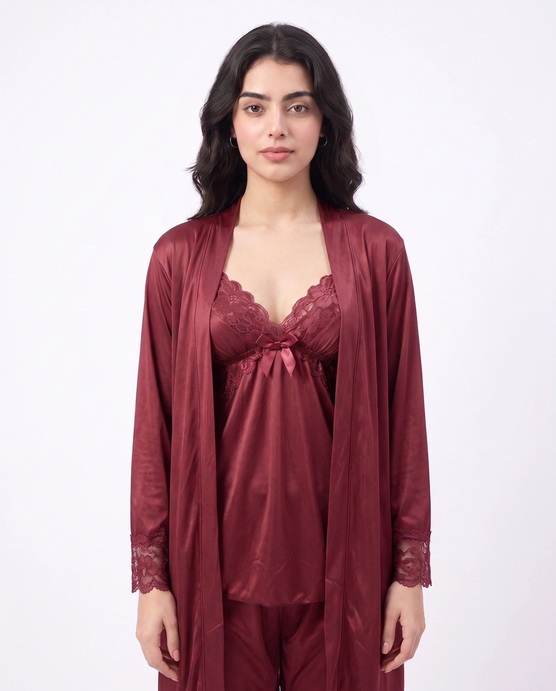 Gown Set - Zera - Maroon