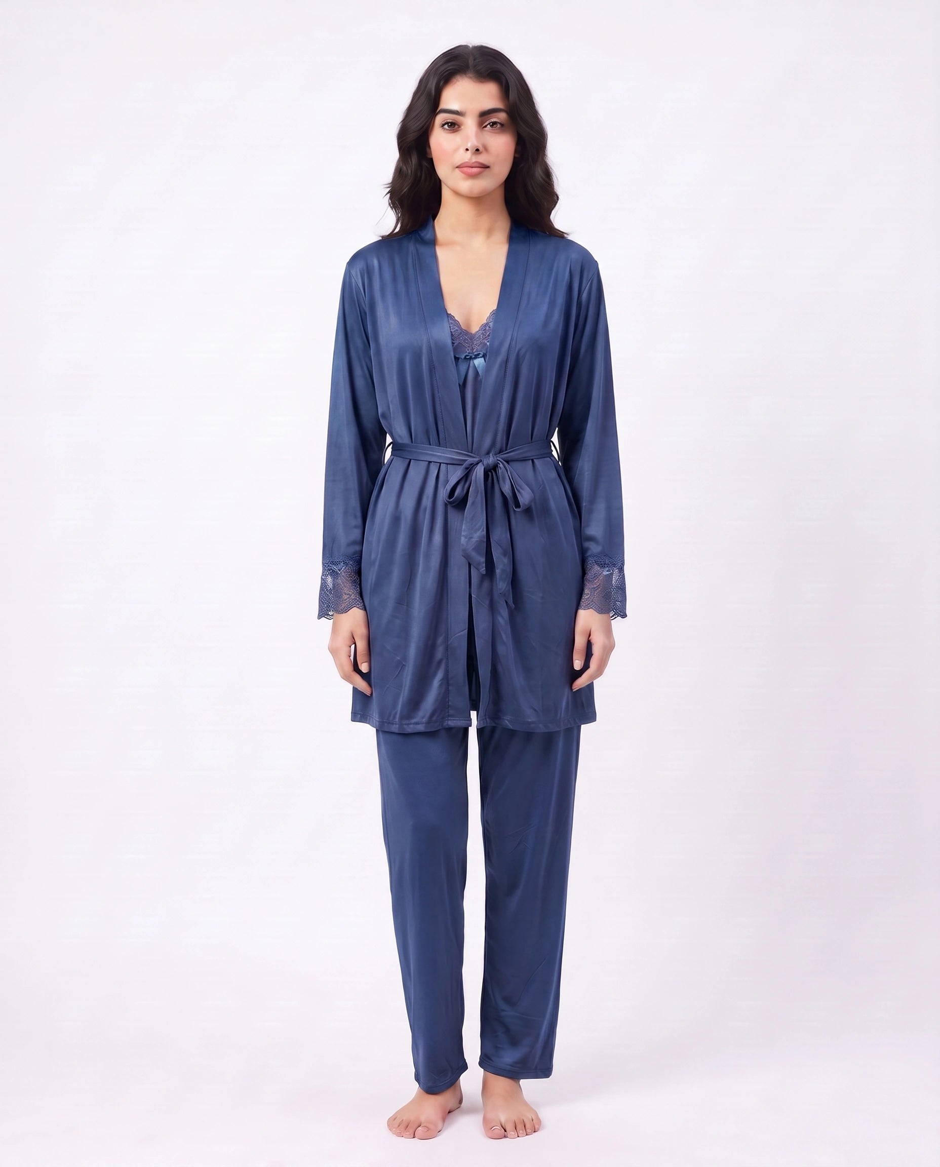 Gown Set - Zera - Navy Blue