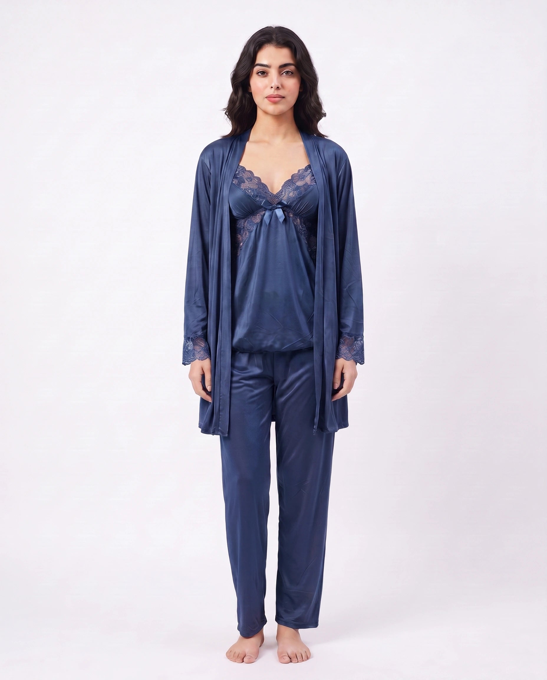 Gown Set - Zera - Navy Blue