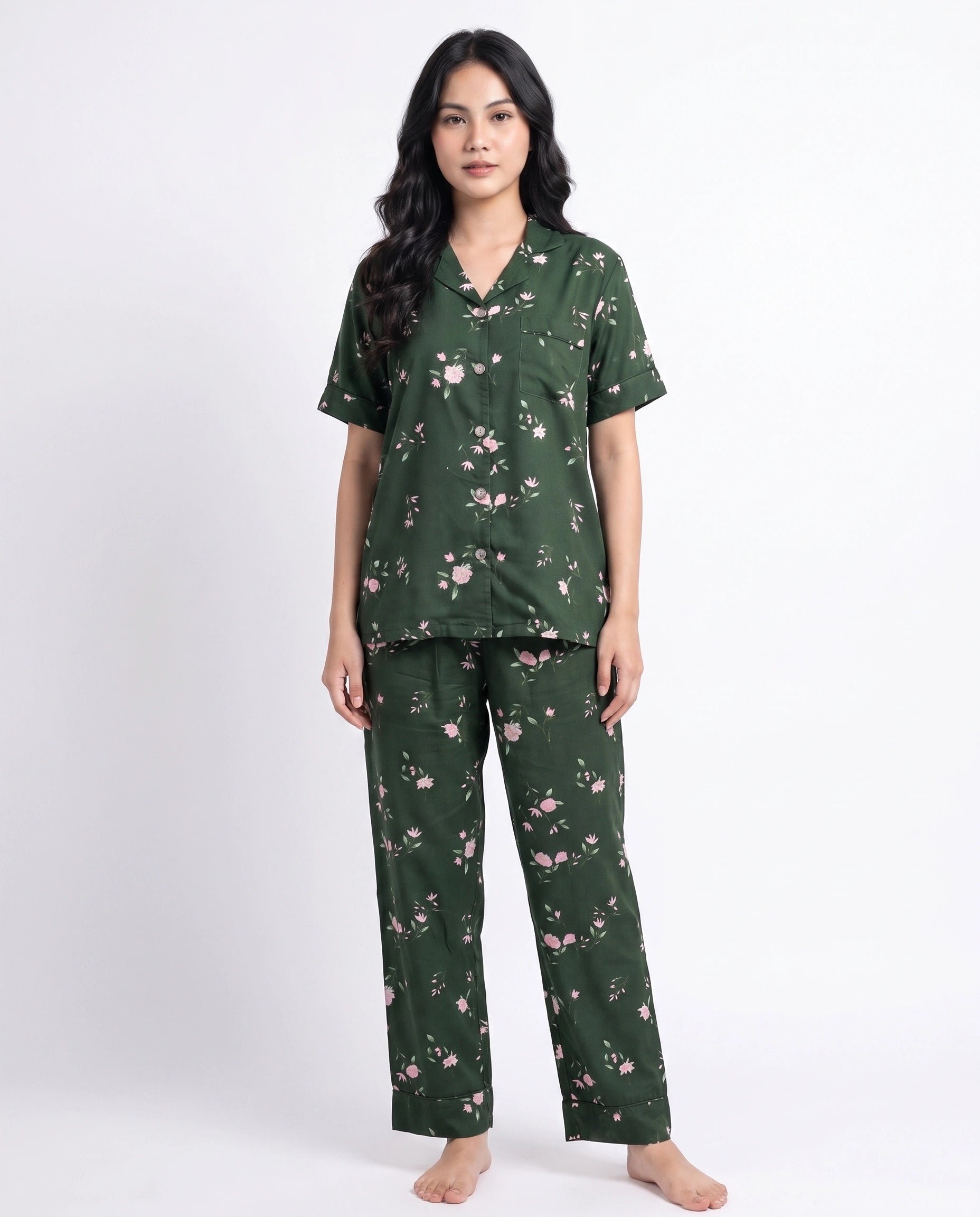 Linen Pajama Suit - Botanica