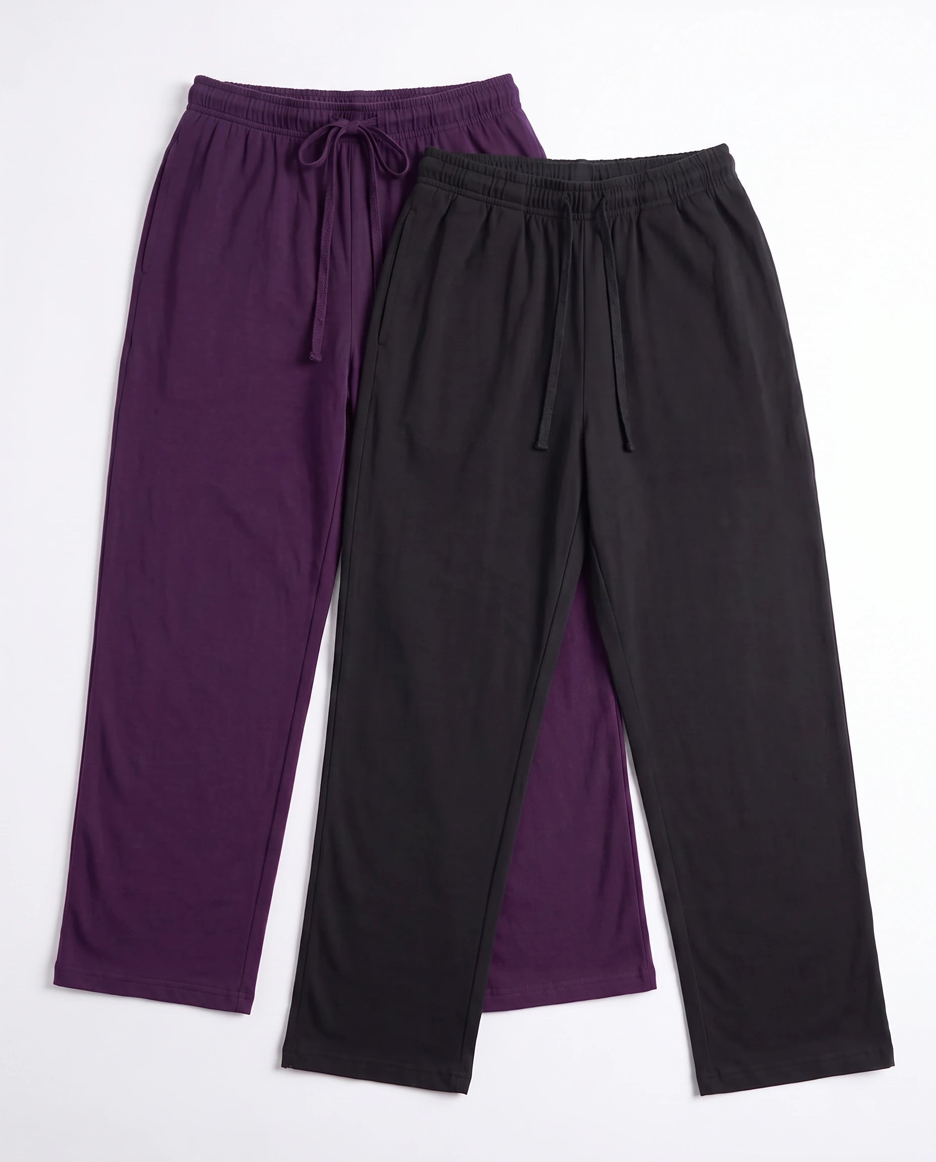 Pack of 2 Trousers - Comfy Sleep - Black & Purple