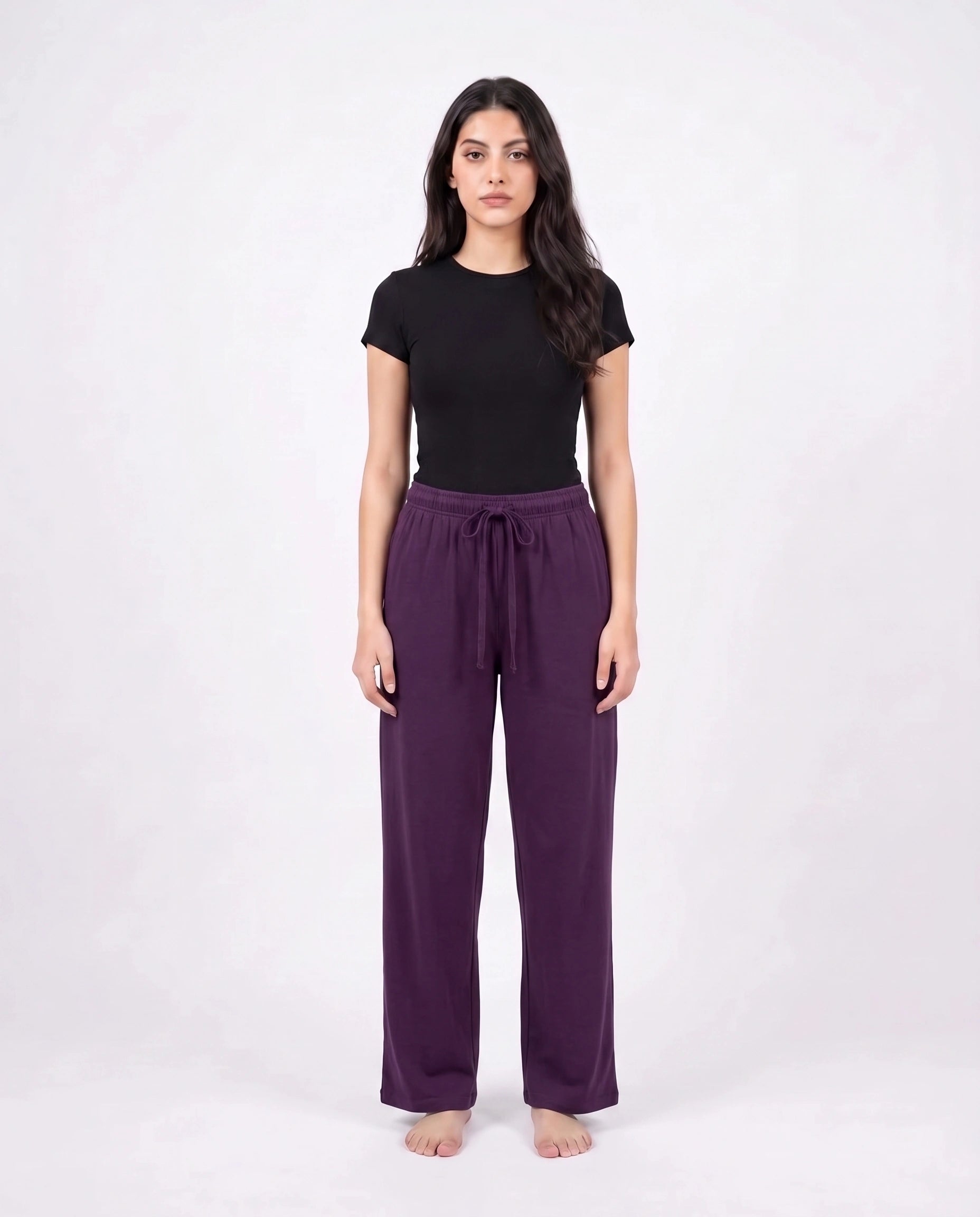 Pack of 2 Trousers - Comfy Sleep - Black & Purple
