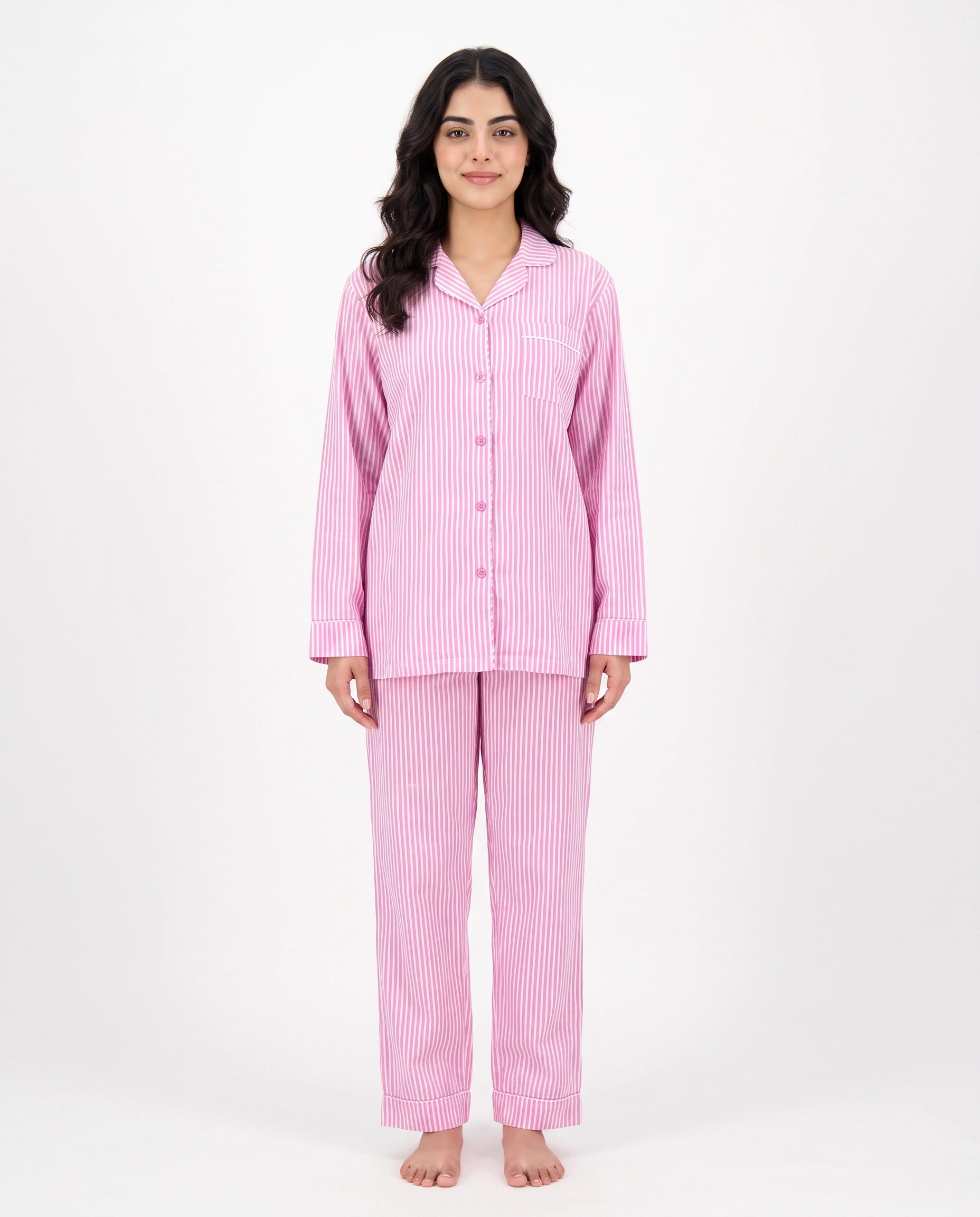 Linen PJ Set - Candy Stripe
