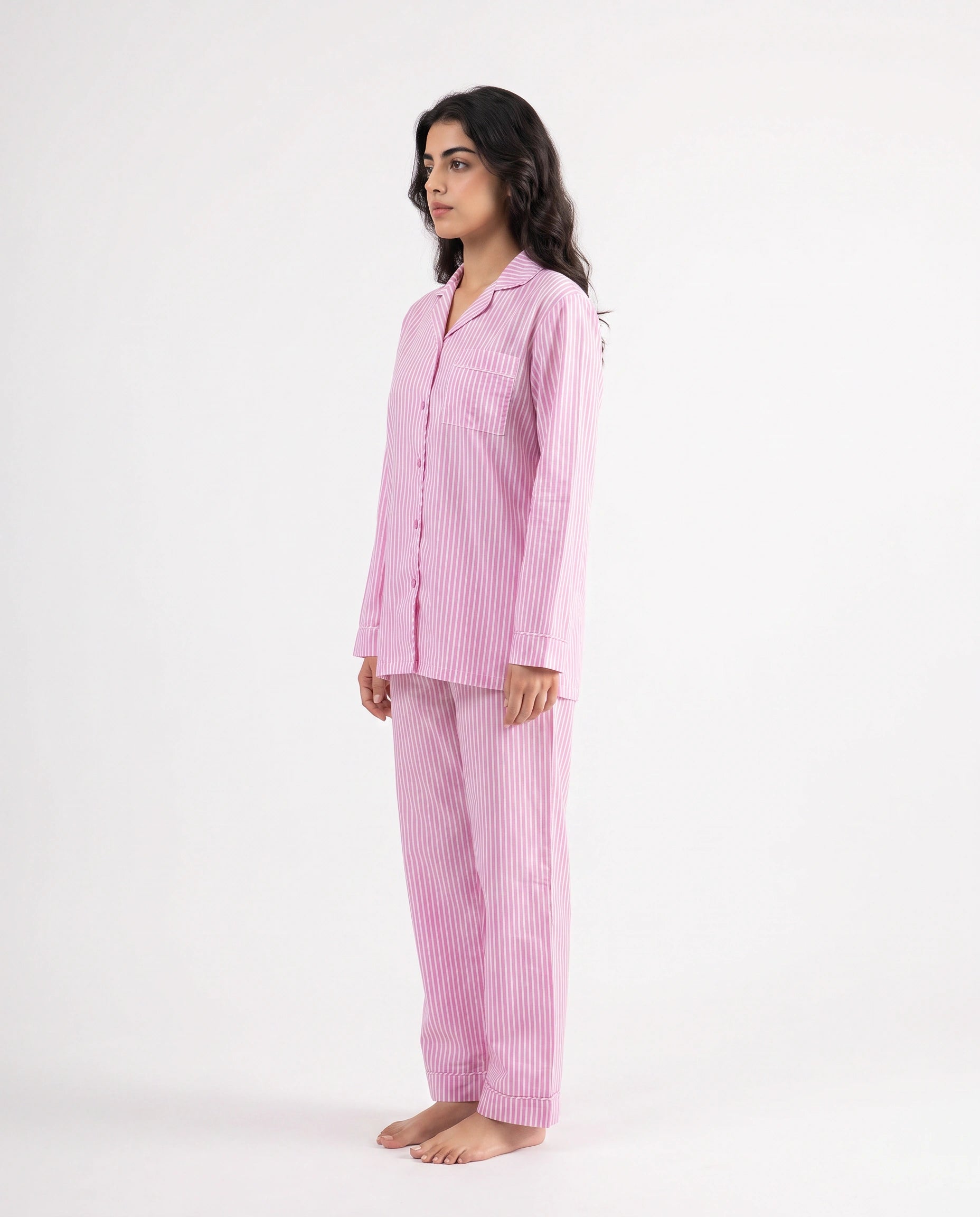 Linen PJ Set - Candy Stripe