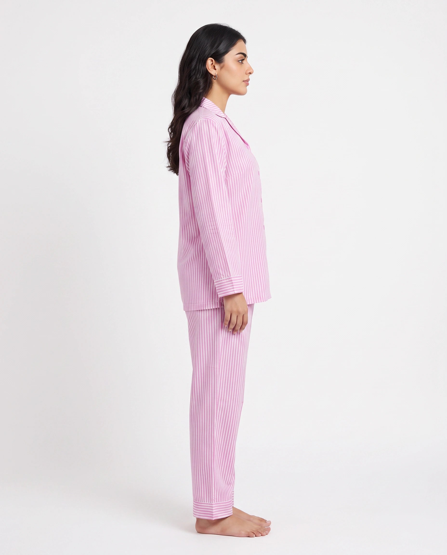 Linen PJ Set - Candy Stripe