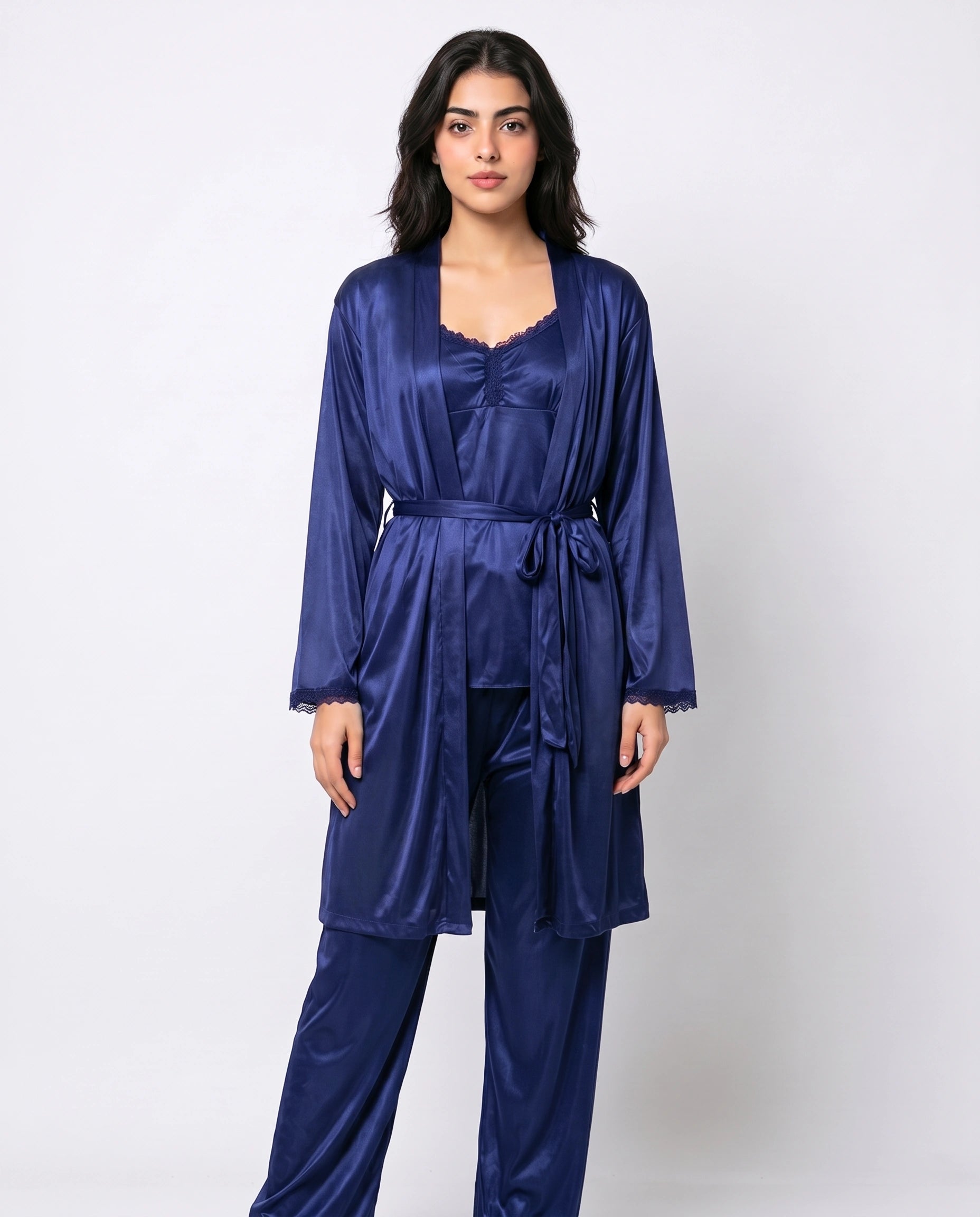 Royal Bridal Silk 5pcs Nightgown set