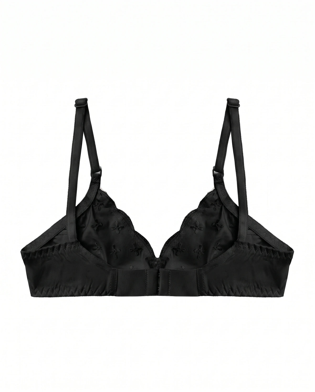 Floral Whisper Non Padded Wireless Bra Black