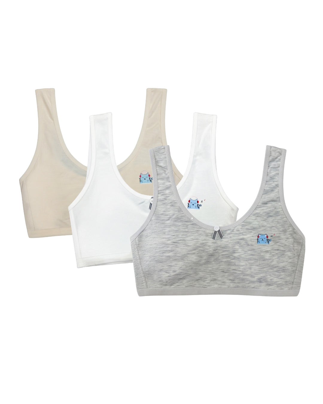 Pack of 3 Teenage Bra - ComfiCute