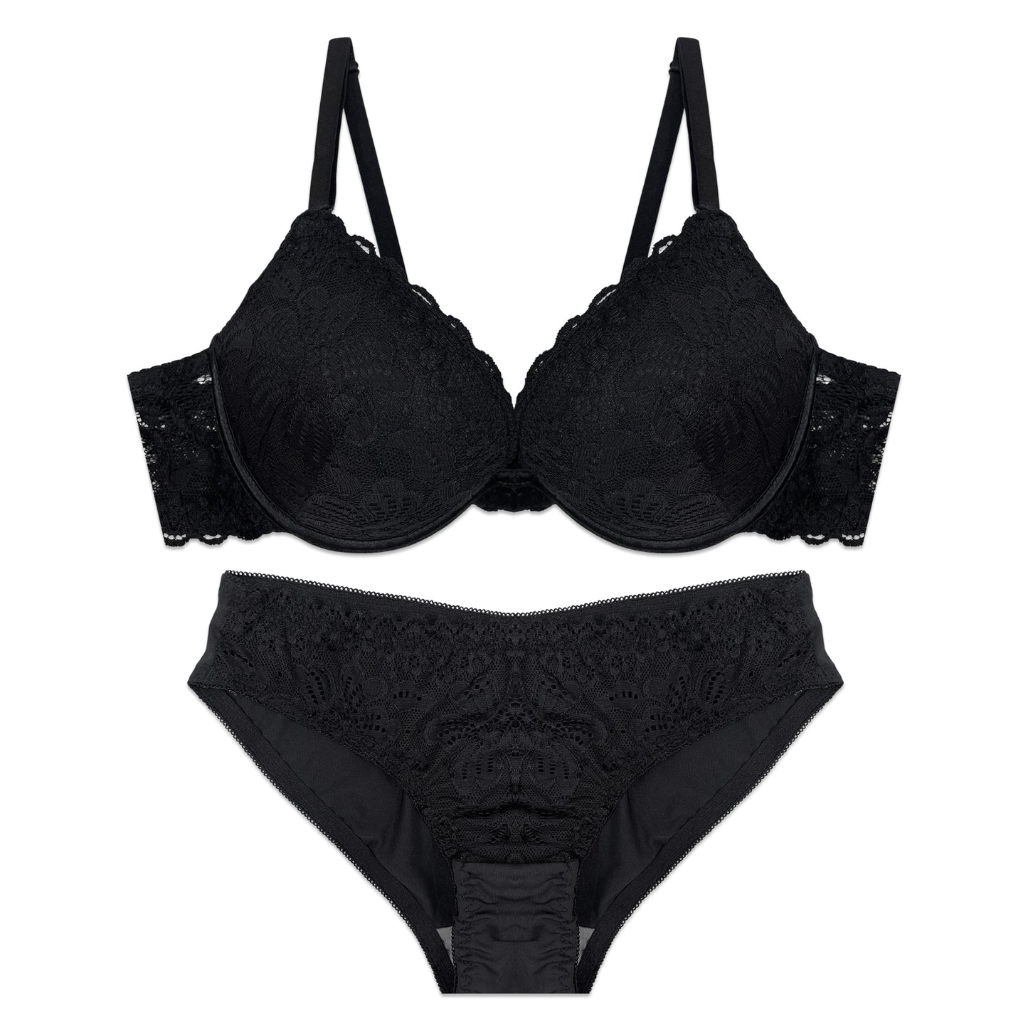Bra Set -  Black Bloom