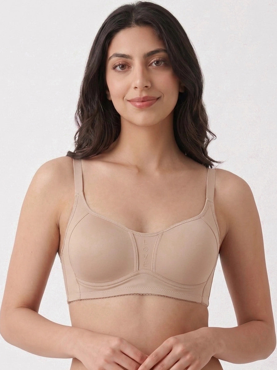 Light Padded T-Shirt Bra - Leo - Skin