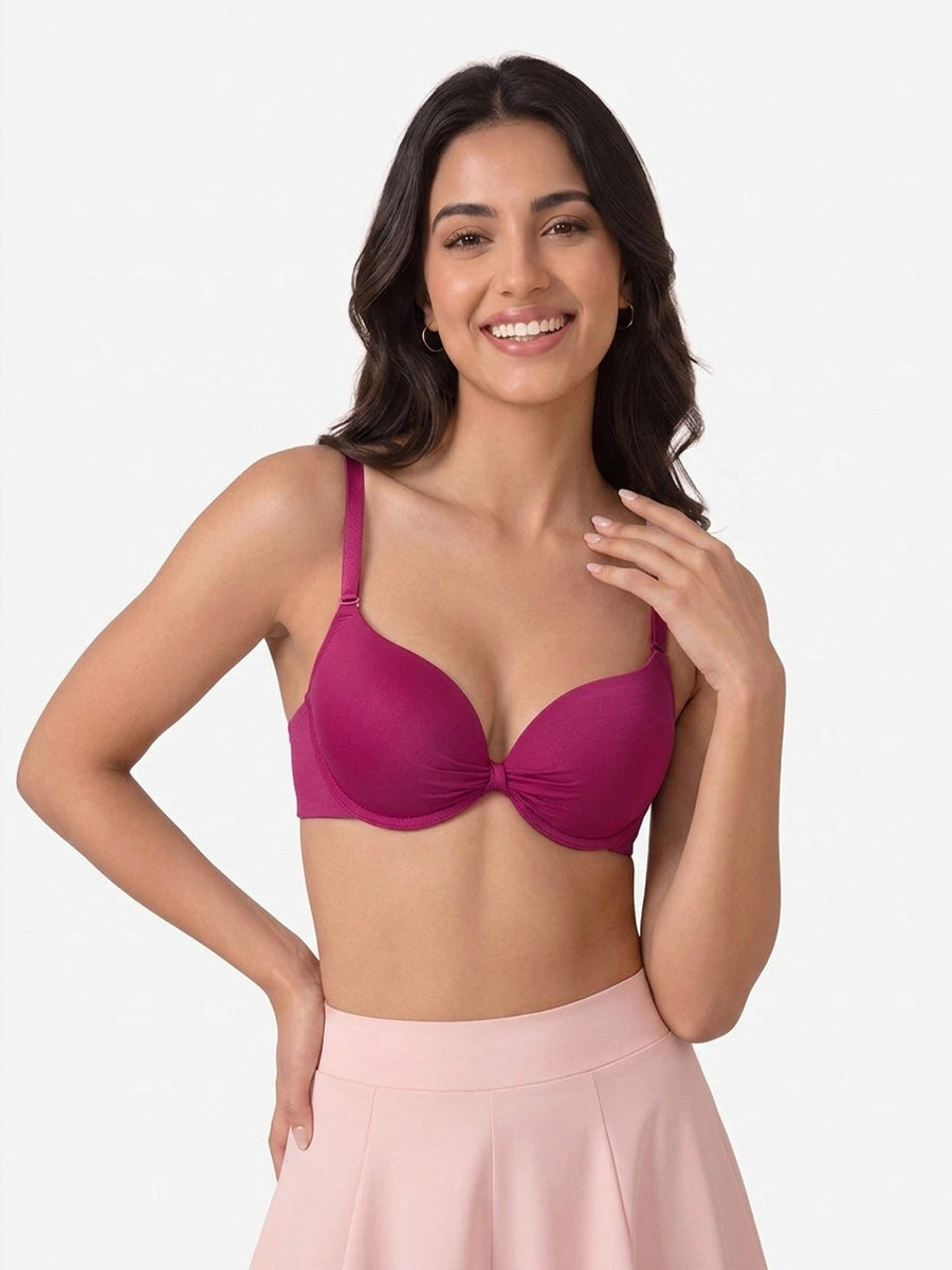Padded Push-up Bra - Lyra - Dark Pink