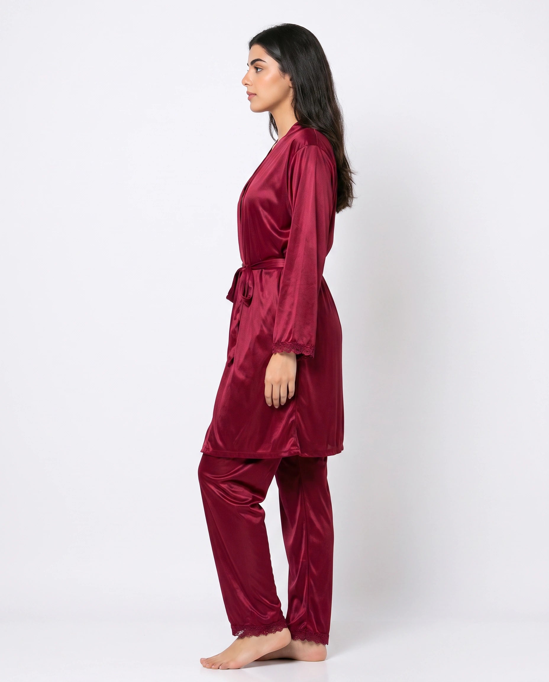 Royal Bridal Silk 5pcs Nightgown set