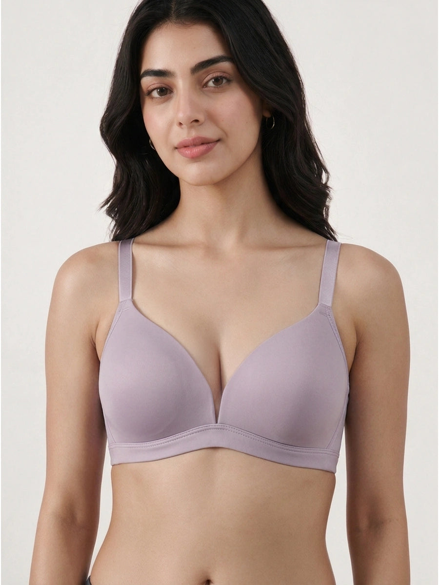 Light Padded T-Shirt Bra - Millie - Lilac