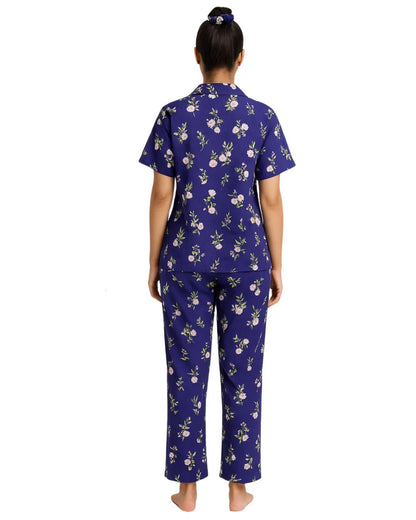 Sajiero Linen Pajama Suit with Scrunchie - Lush Loom