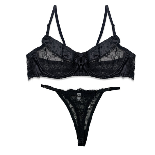 Sajiero Bra Set - Noir Fleur