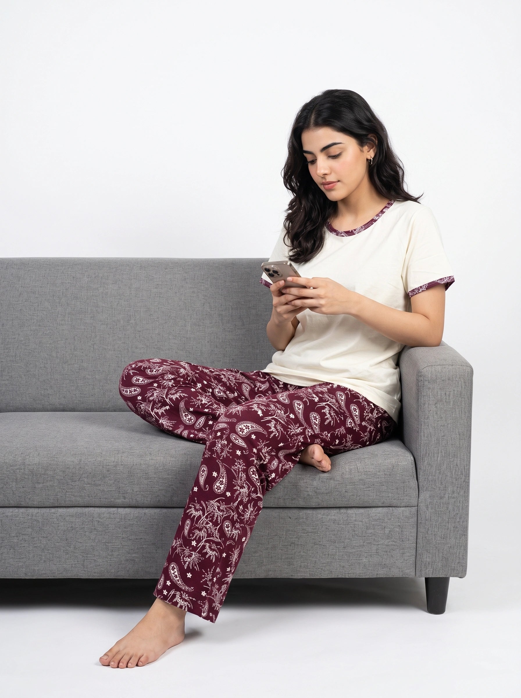 Cotton PJ Set - Paisley