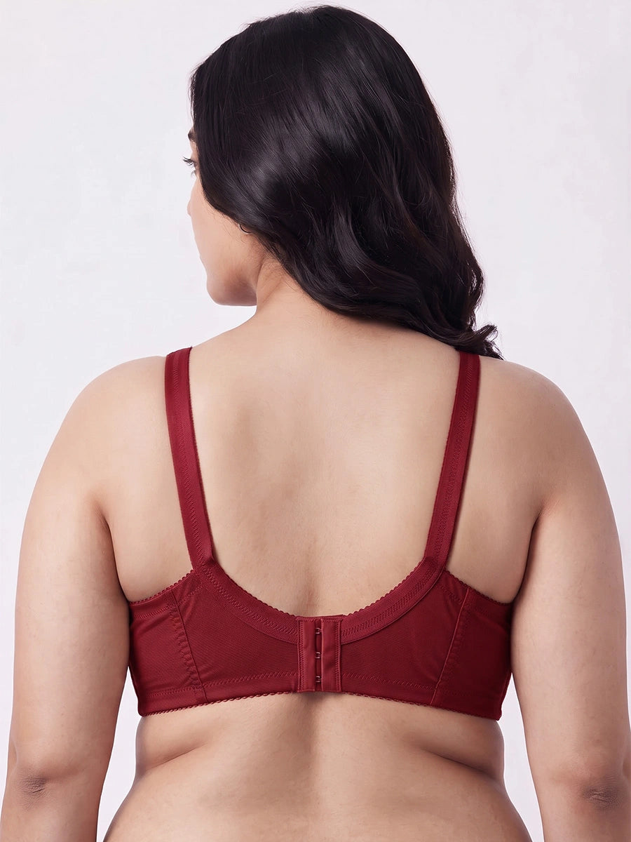 Pure Comfy Casual Non Padded Wireless Bra Maroon