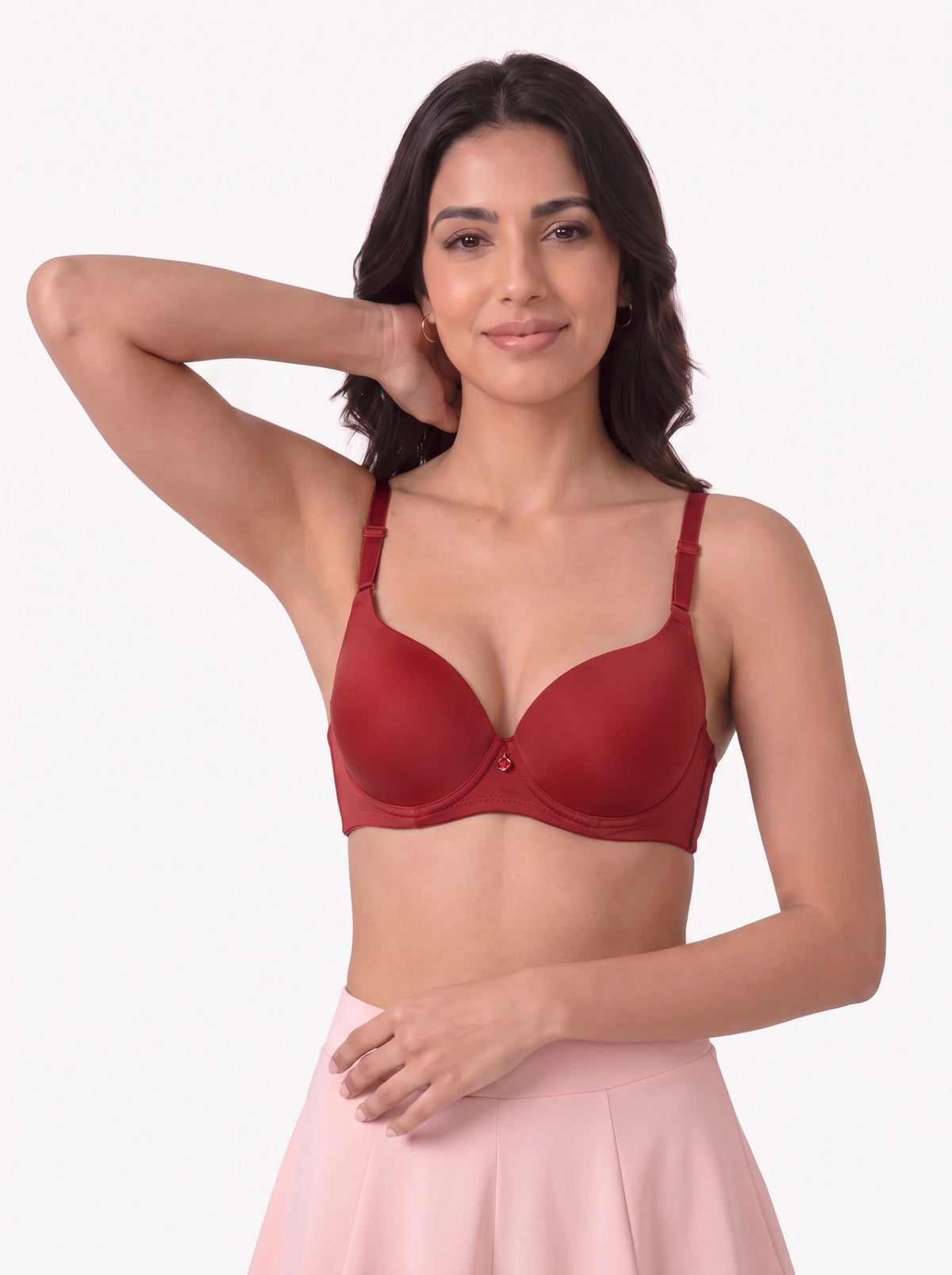 Padded Push-up Bra - Rhea - Maroon