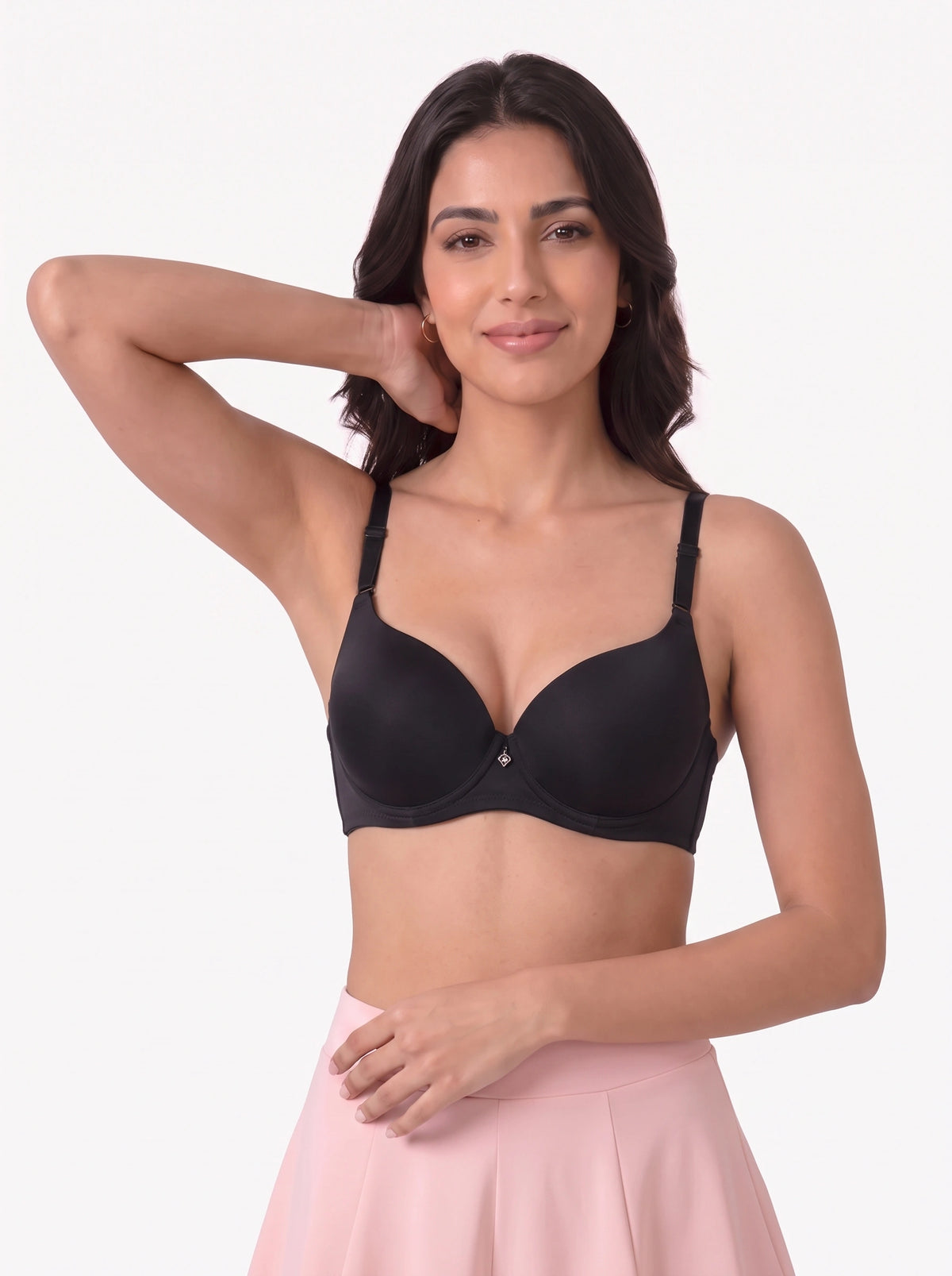 Padded Push-up Bra - Rhea - Black