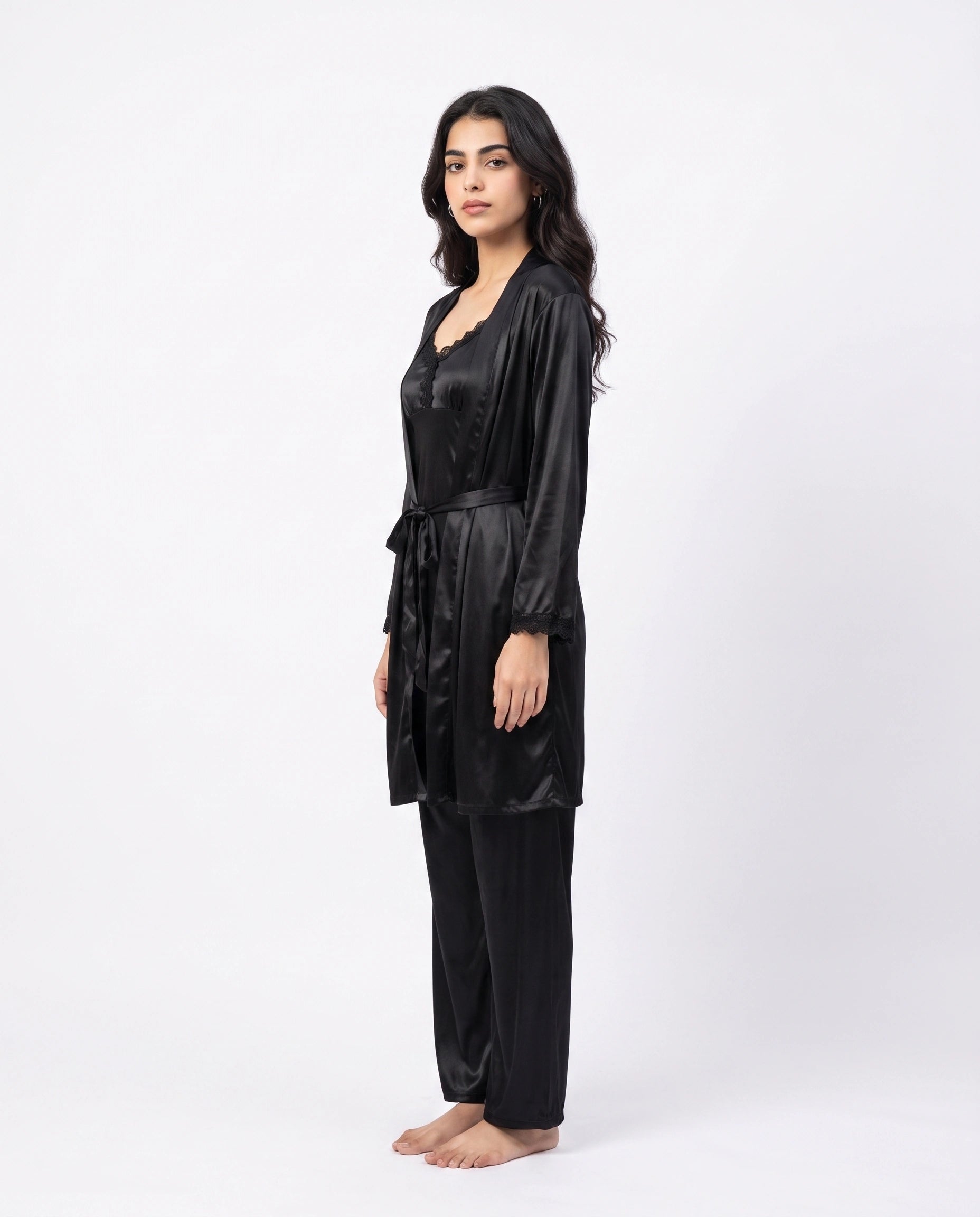 Royal Bridal Silk 5pcs Nightgown set