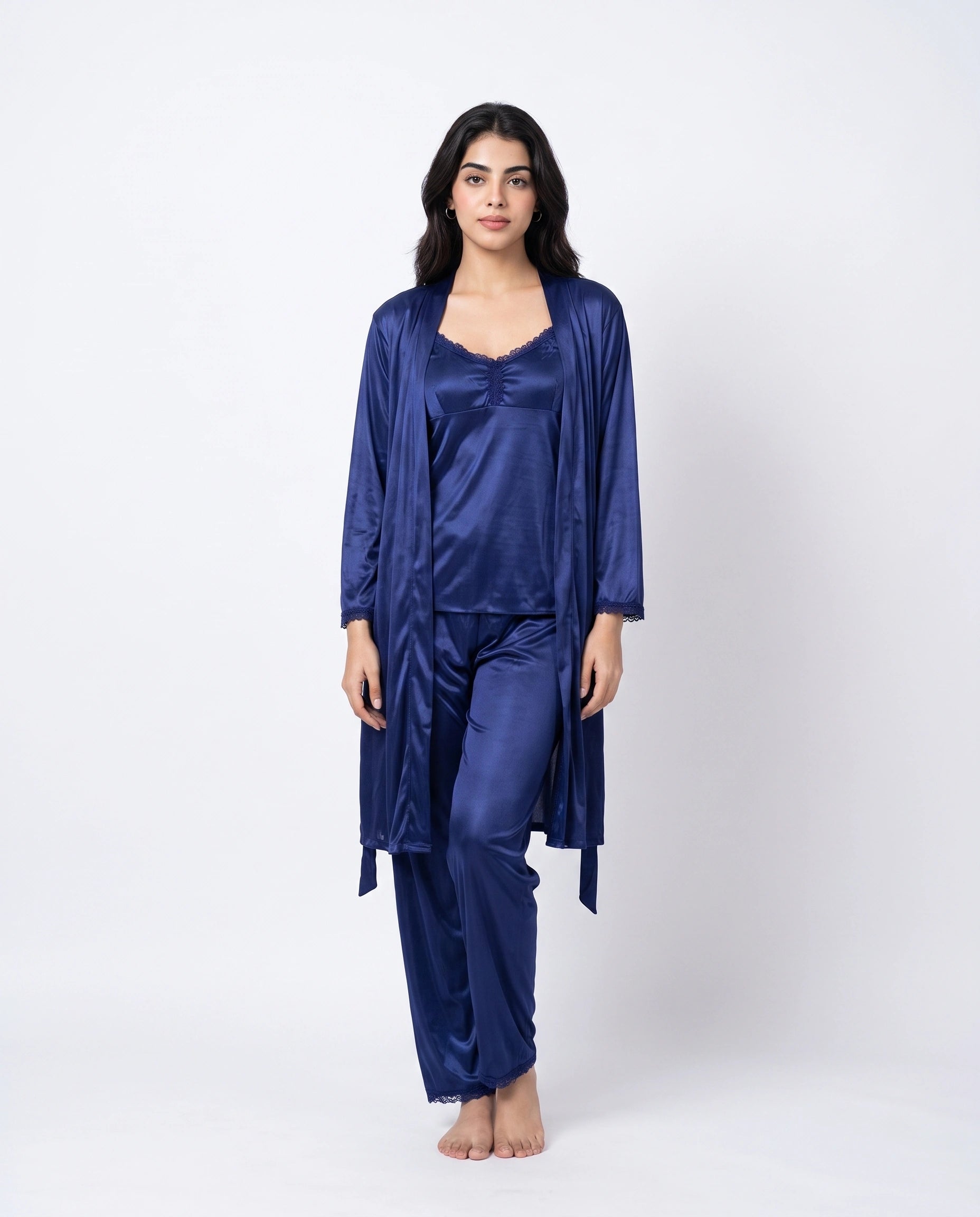 Royal Bridal Silk 5pcs Nightgown set