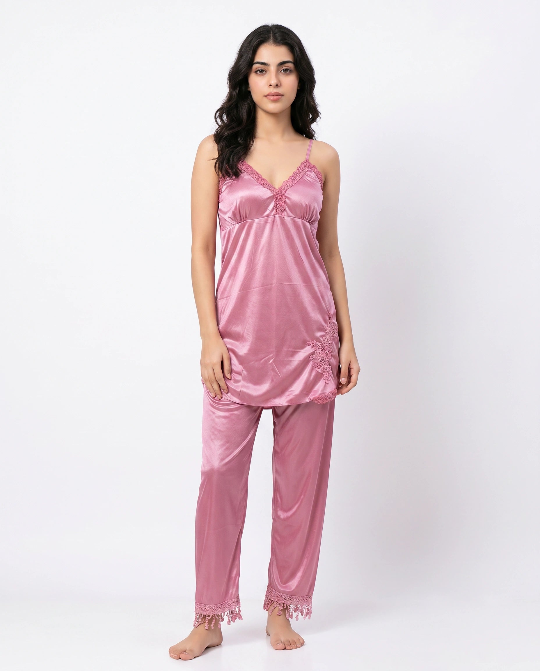 Royal Bridal Silk 5pcs Nightgown set