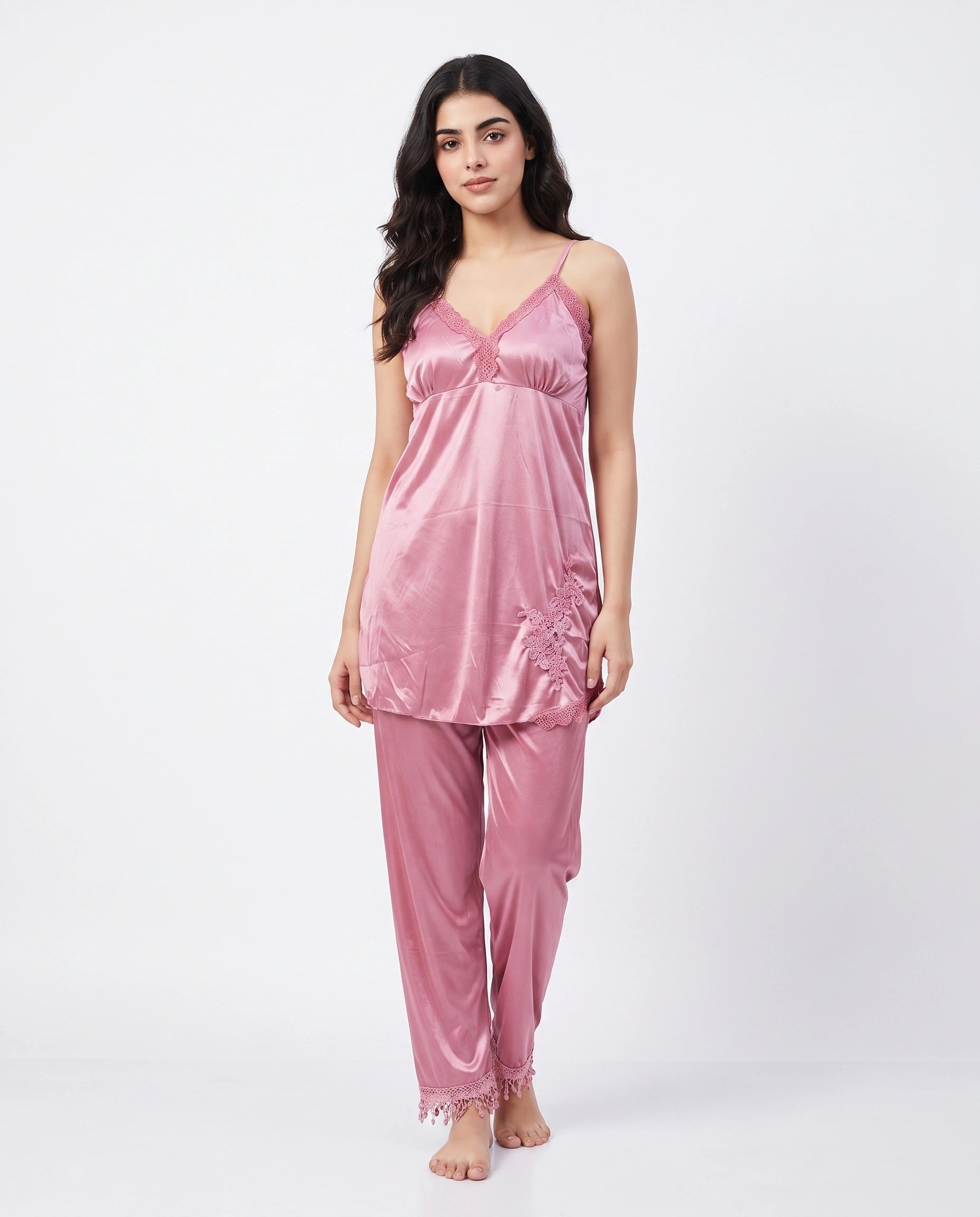 Royal Bridal Silk 5pcs Nightgown set