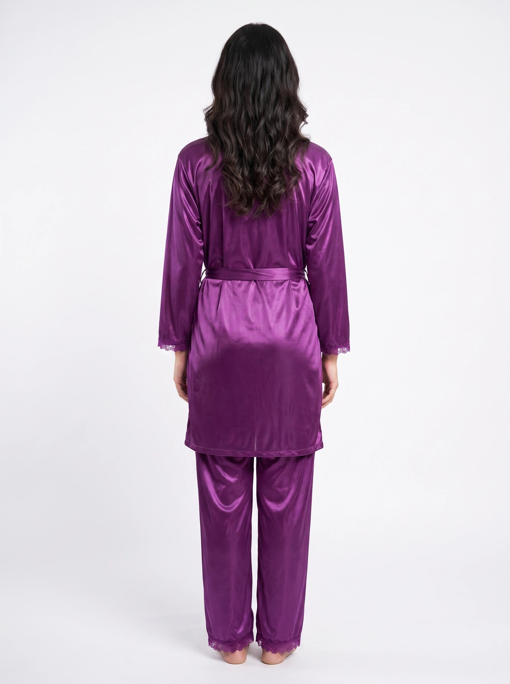 Royal Bridal Silk 5pcs Nightgown set