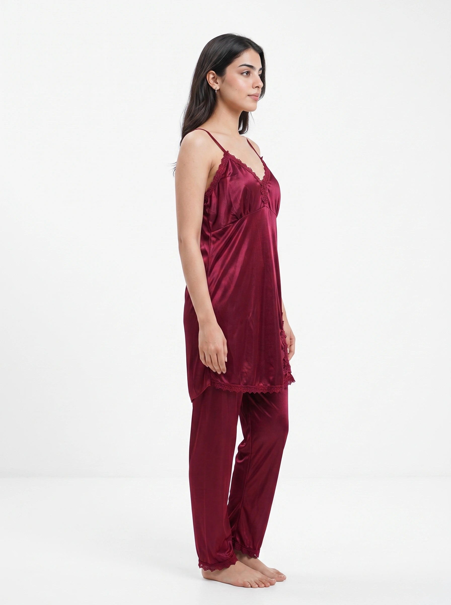 Royal Bridal Silk 5pcs Nightgown set