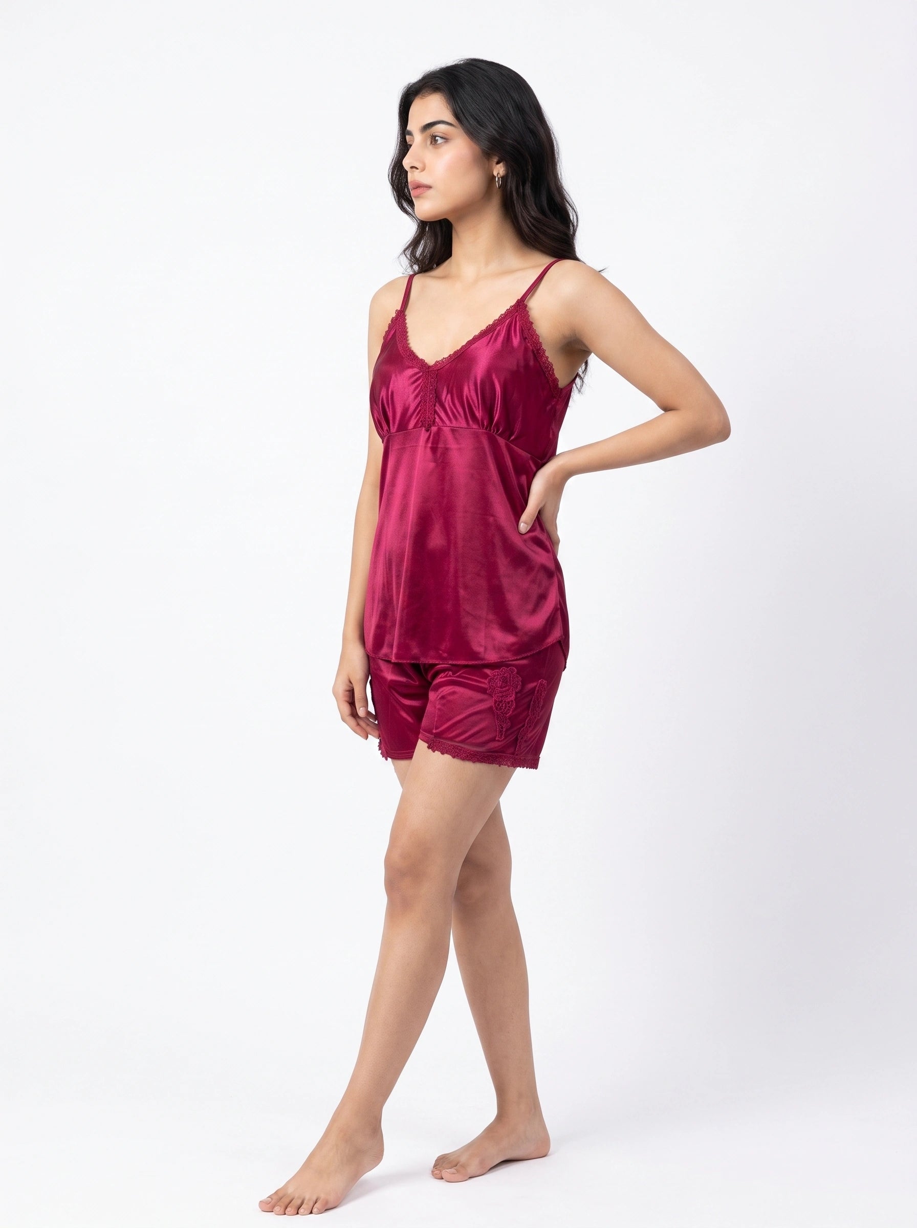 Royal Bridal Silk 5pcs Nightgown set