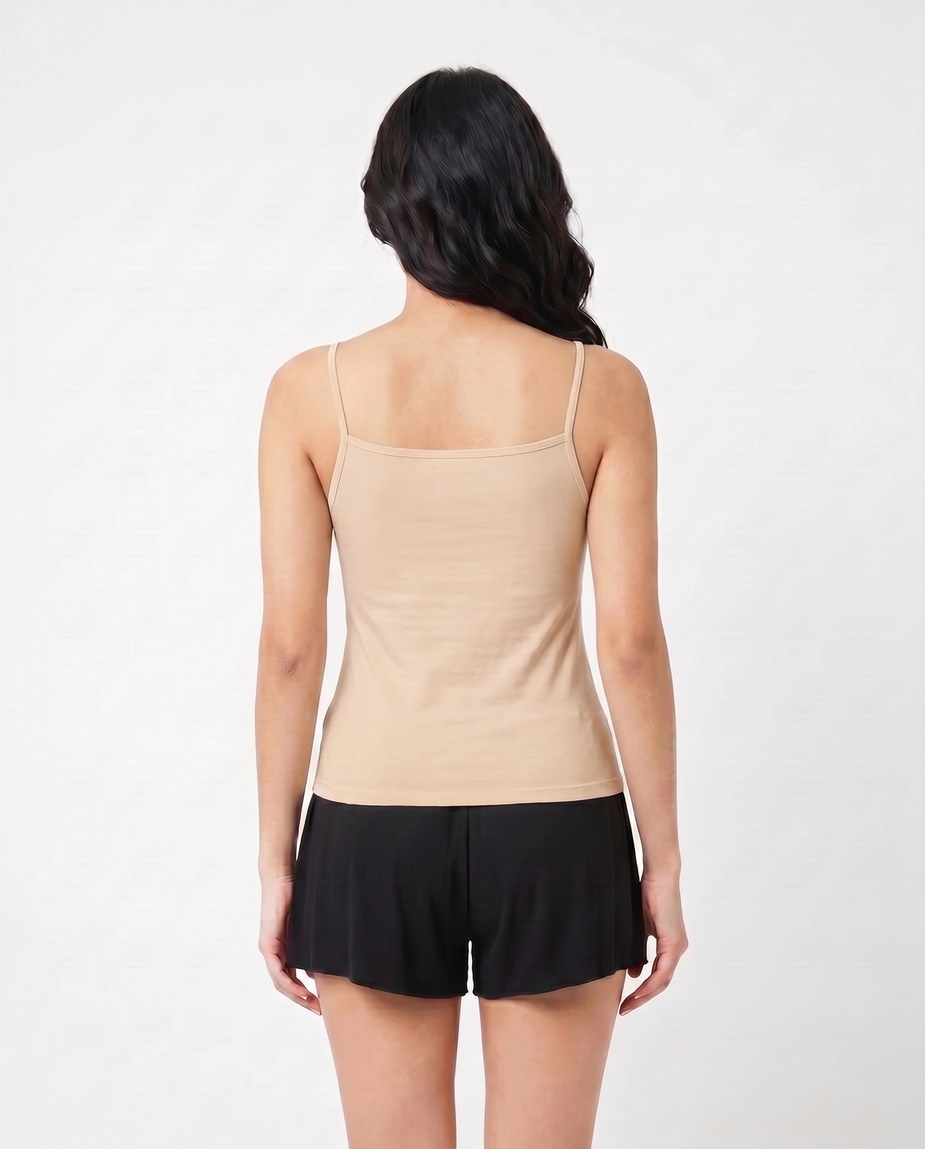 Soft Cotton Camisole - Thin Strap - Skin