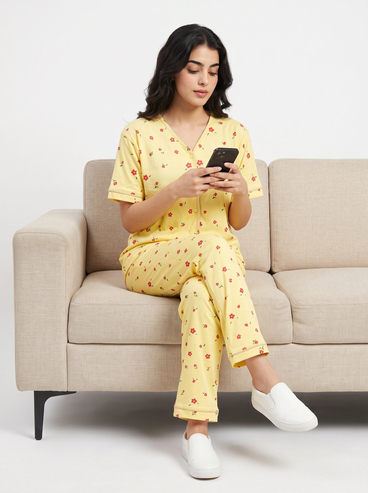 Cotton PJ Set - Sunny Bloom