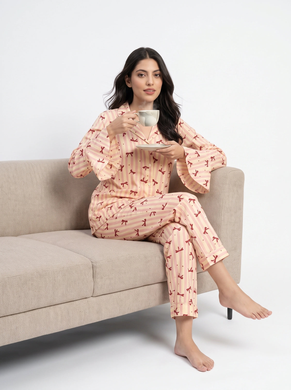 Linen PJ Set - Sunny Stripe