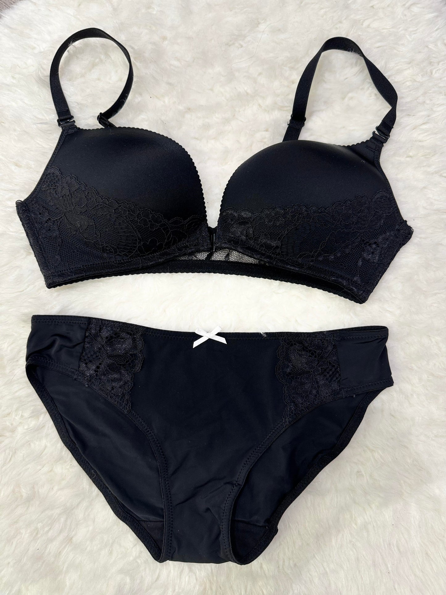 Front Open Padded Bra and Panty Set